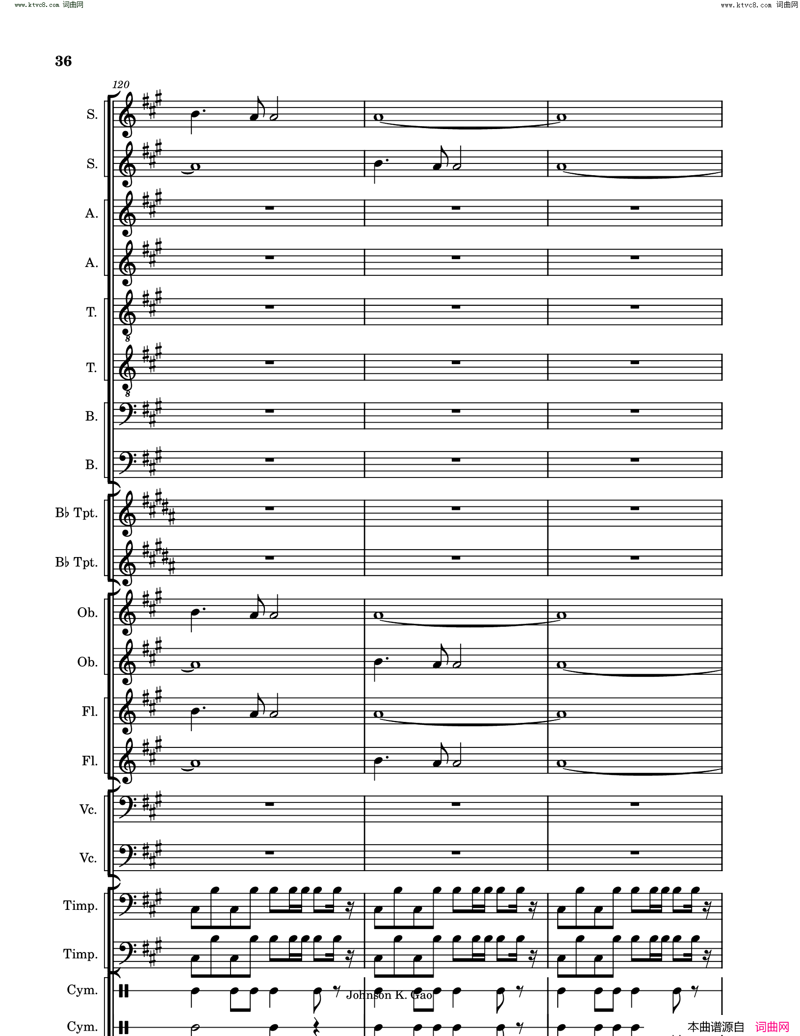 敕勒歌Chi_Le_Song简谱