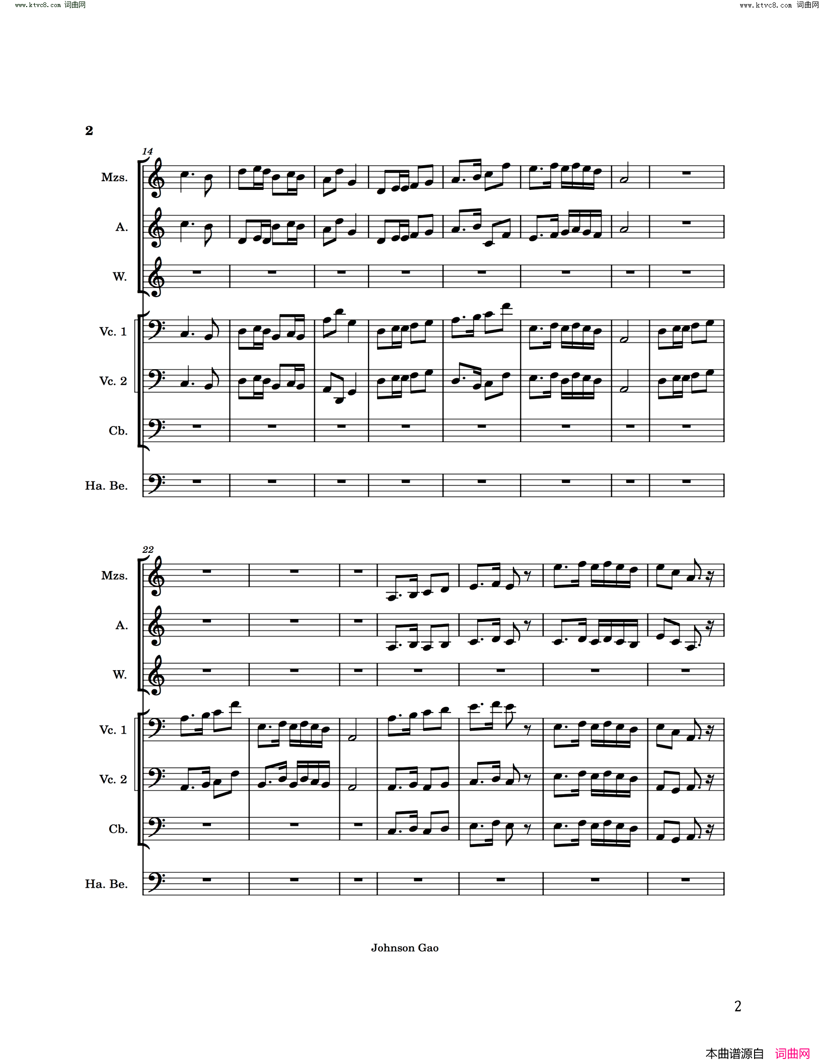 Gao·_Lullabies_高氏摇篮曲简谱