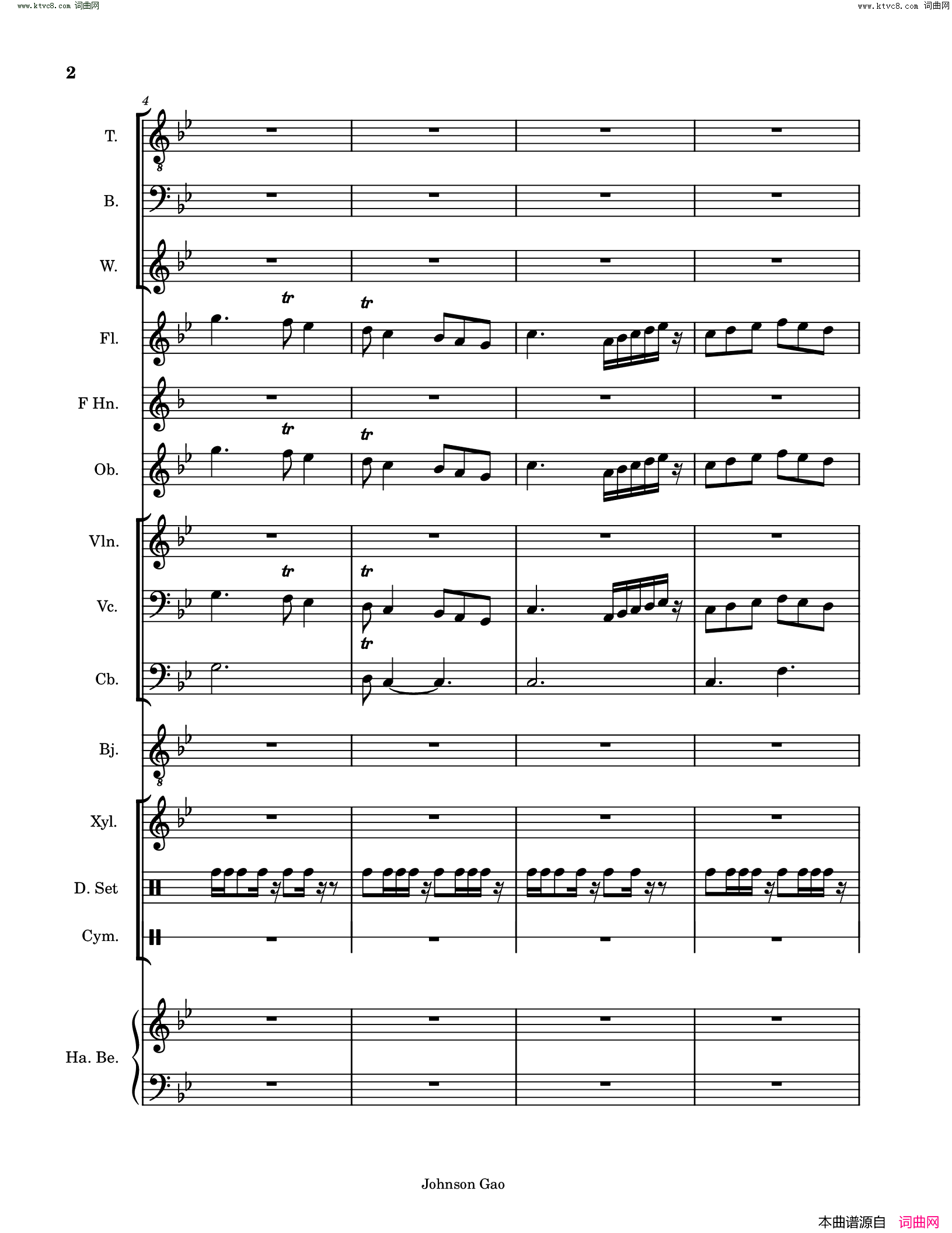 桃花源记序曲Prelude_of_the_Peachland_Eutopia简谱