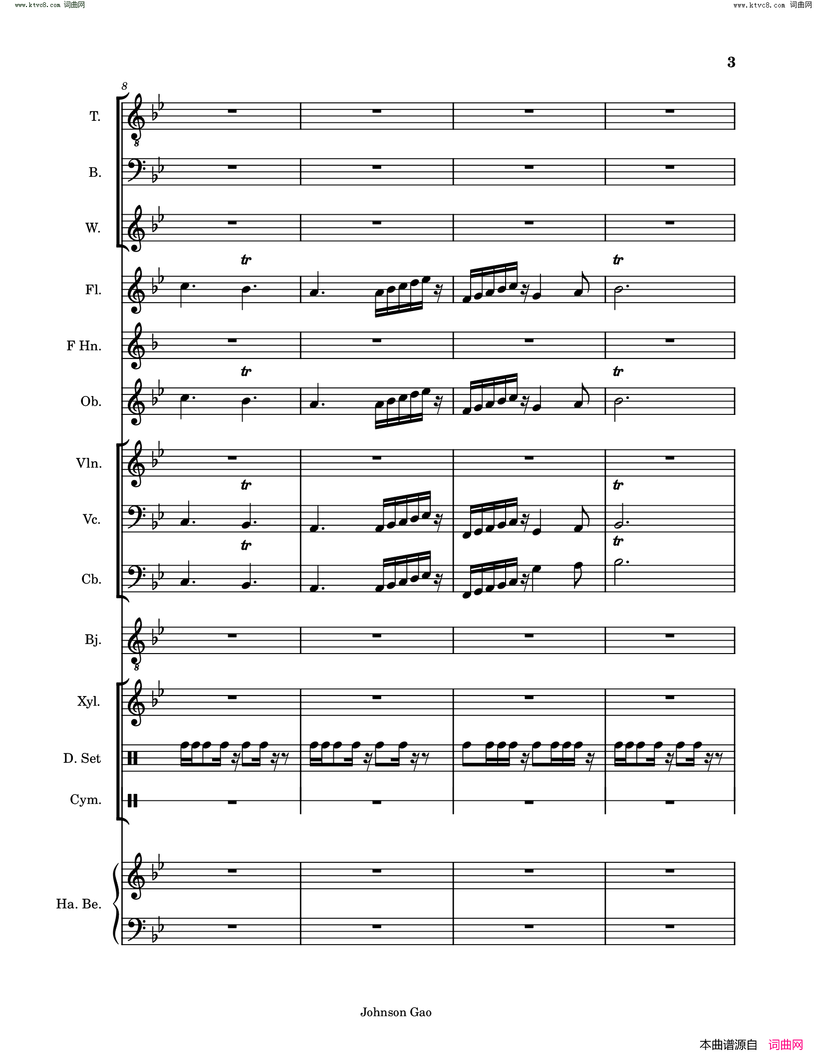 桃花源记序曲Prelude_of_the_Peachland_Eutopia简谱