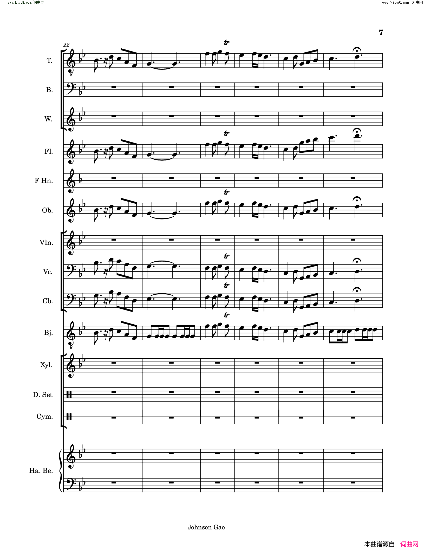 桃花源记序曲Prelude_of_the_Peachland_Eutopia简谱