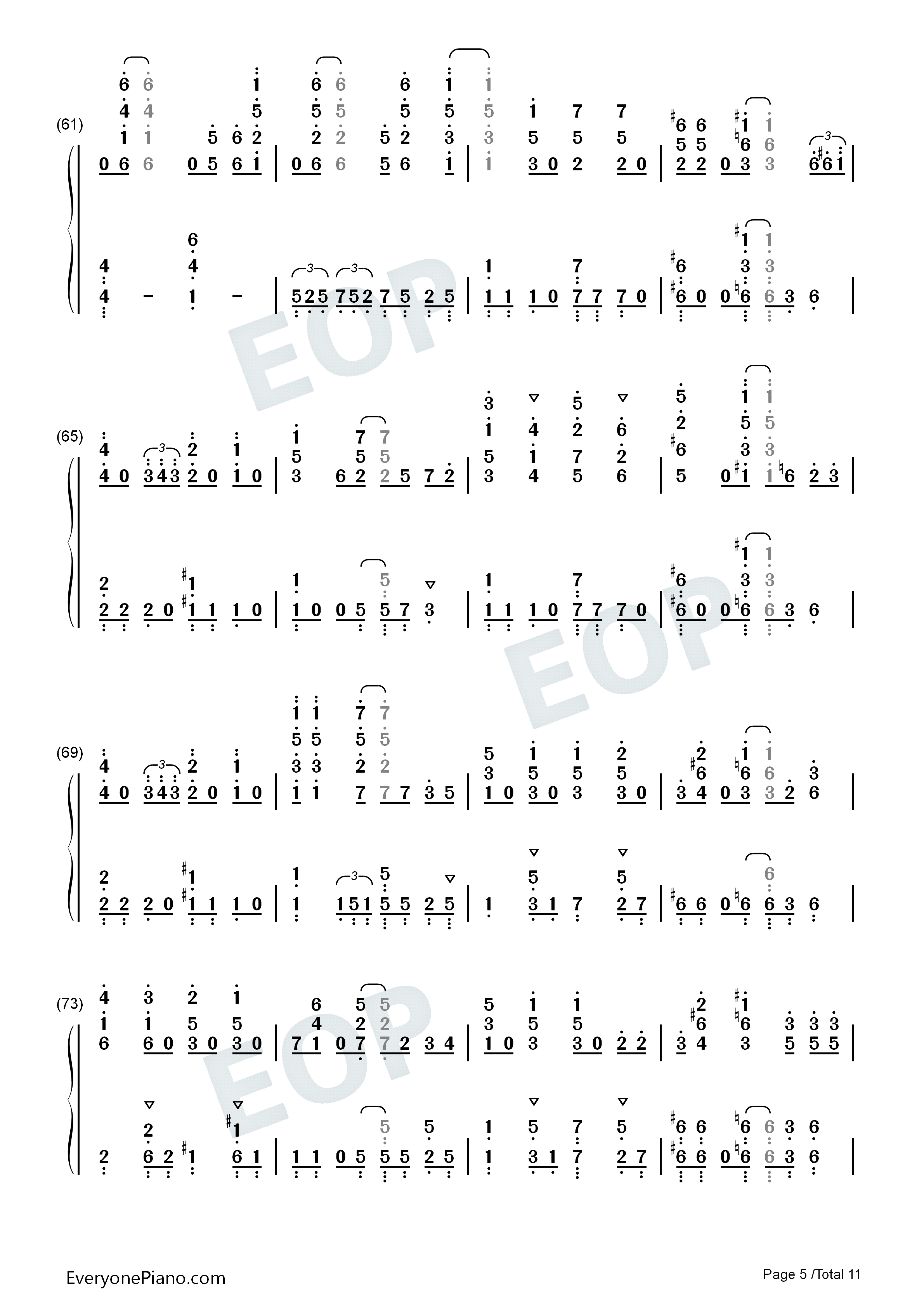 Glitter钢琴简谱_sumika演唱