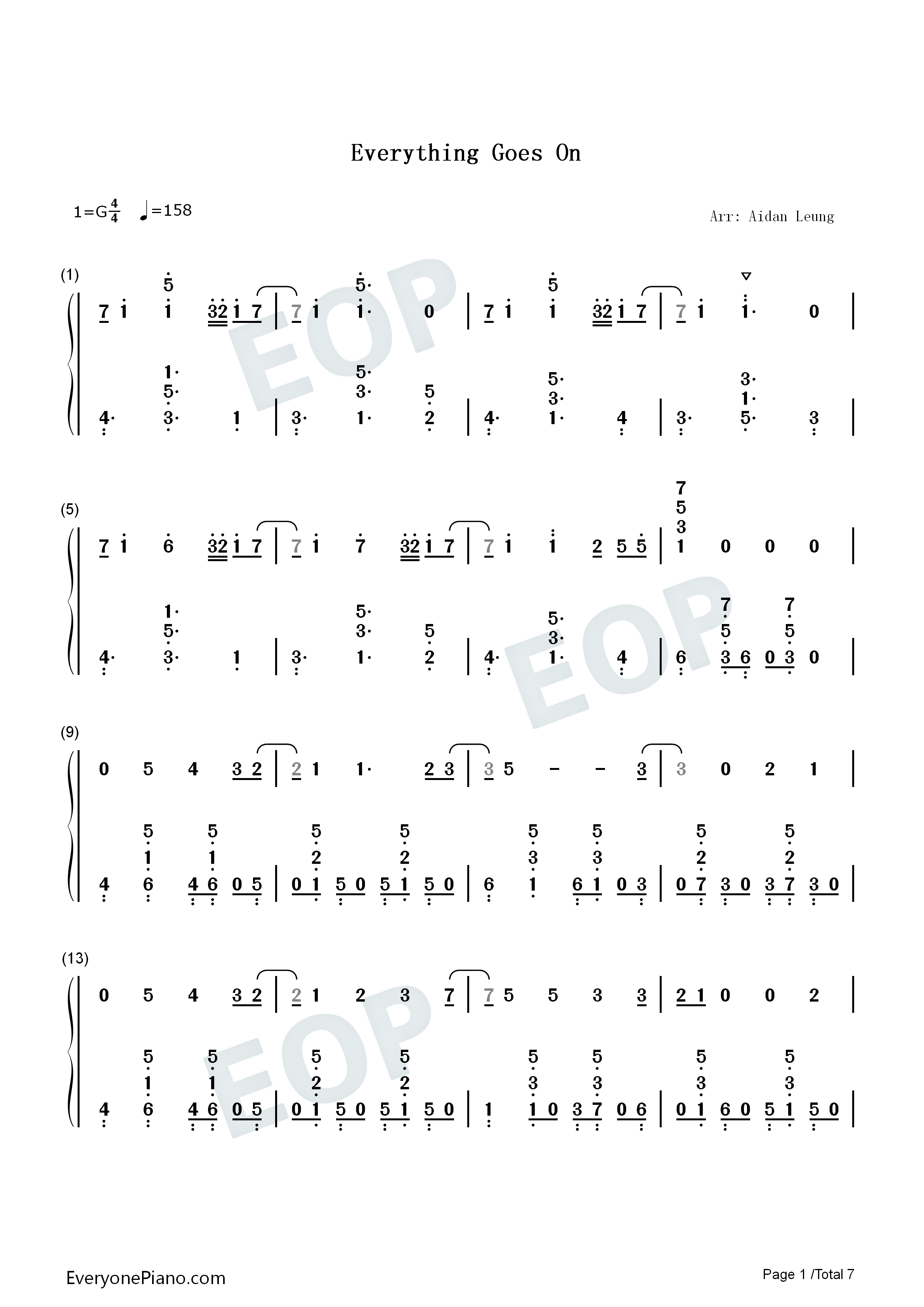 Everything_Goes_On钢琴简谱_Porter_Robinson演唱