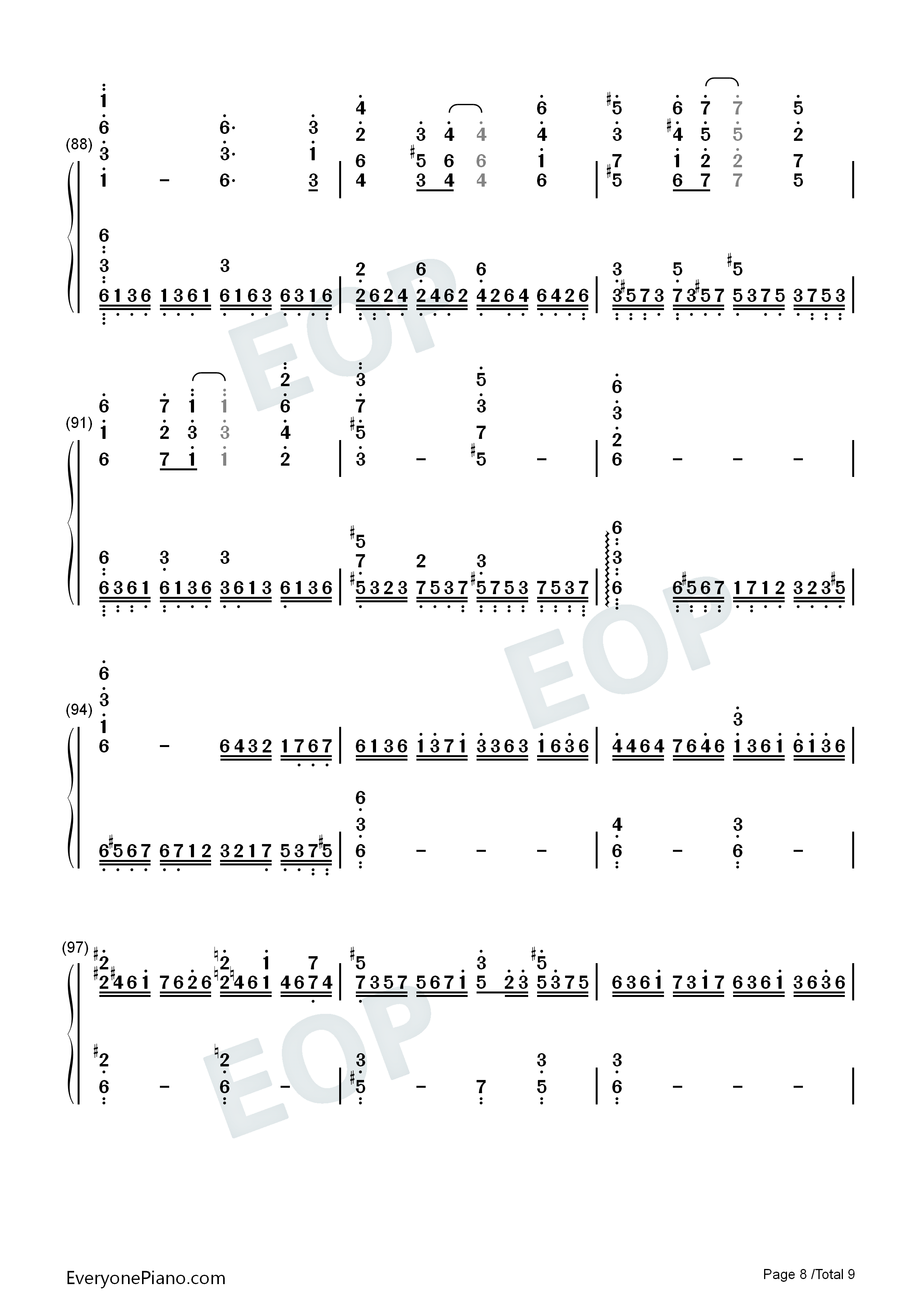 少女さとり_3rd_eye钢琴简谱_ZUN演唱