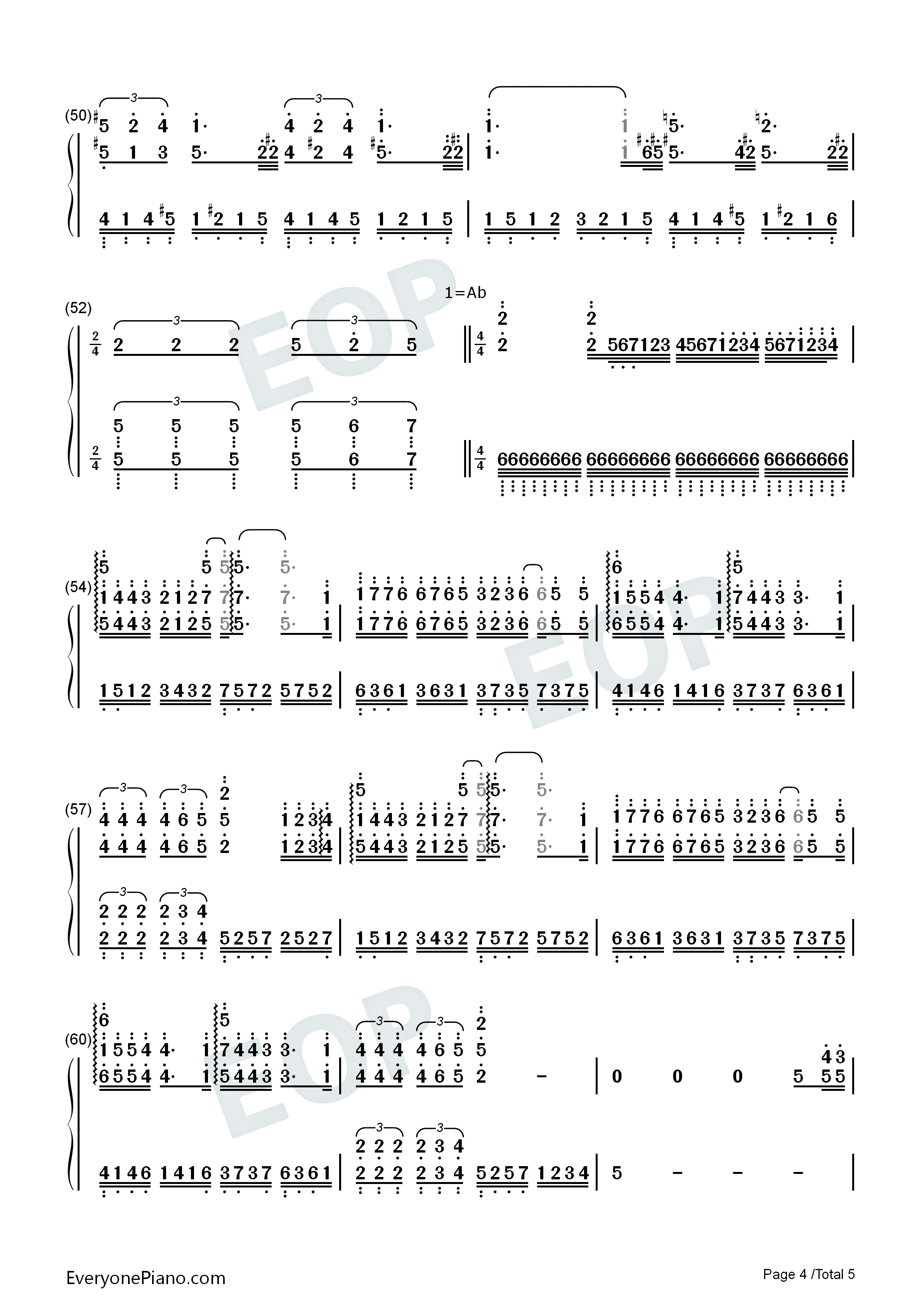 婚礼的祝福钢琴简谱_陈奕迅演唱