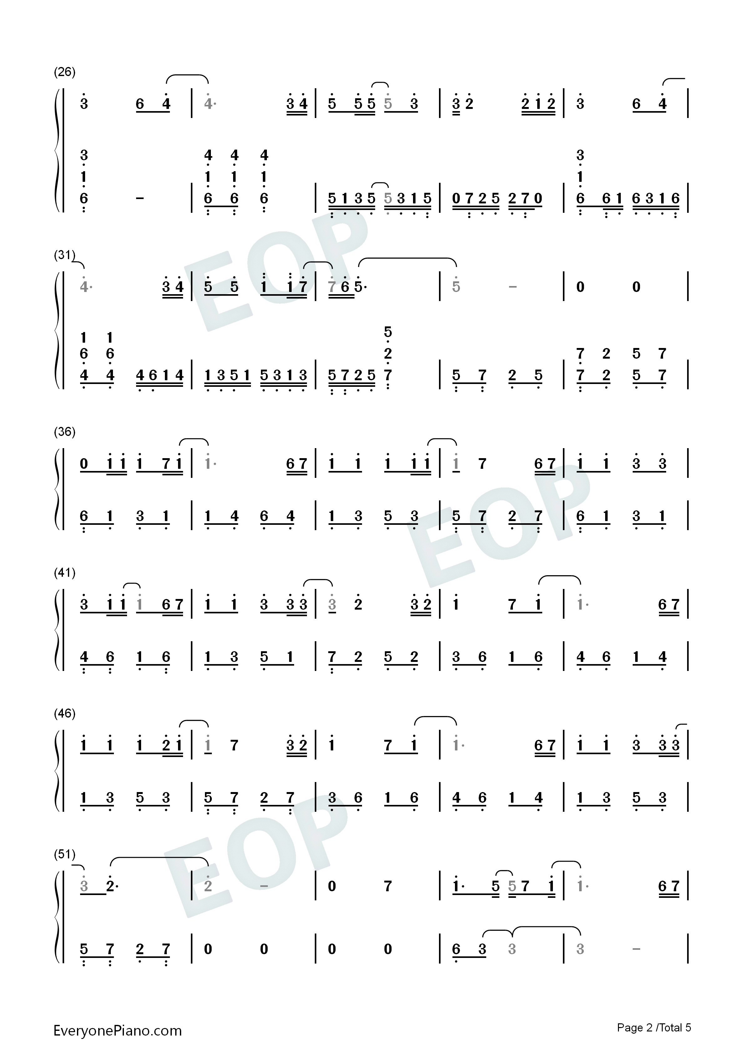 Suddenly钢琴简谱_金宝京演唱