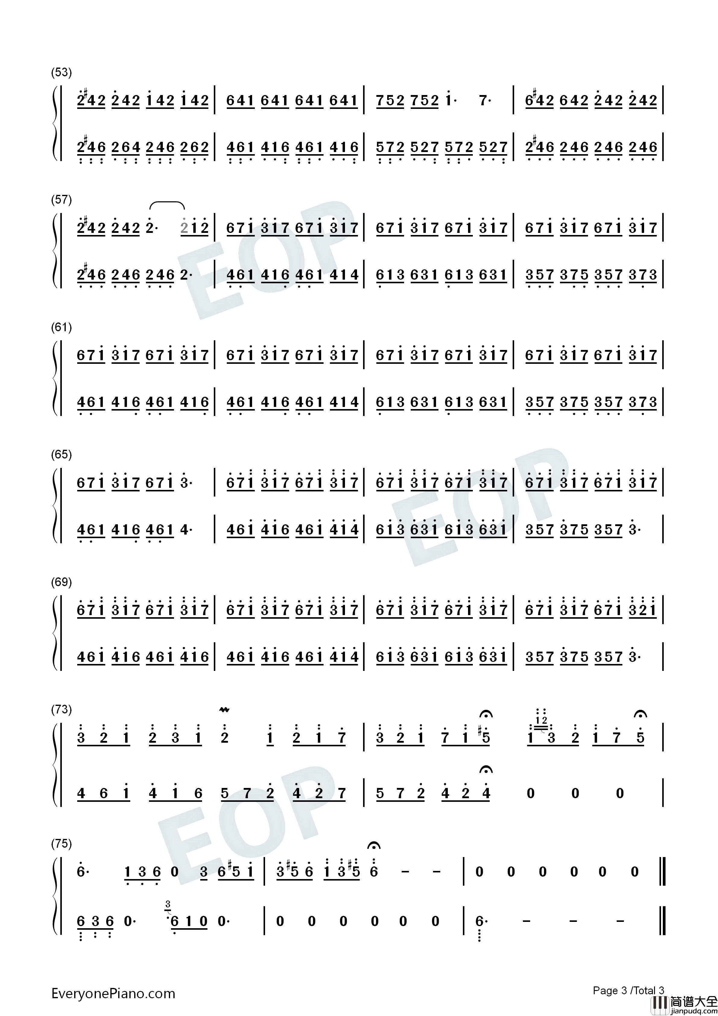 Solas钢琴简谱_Jamie_Duffy演唱