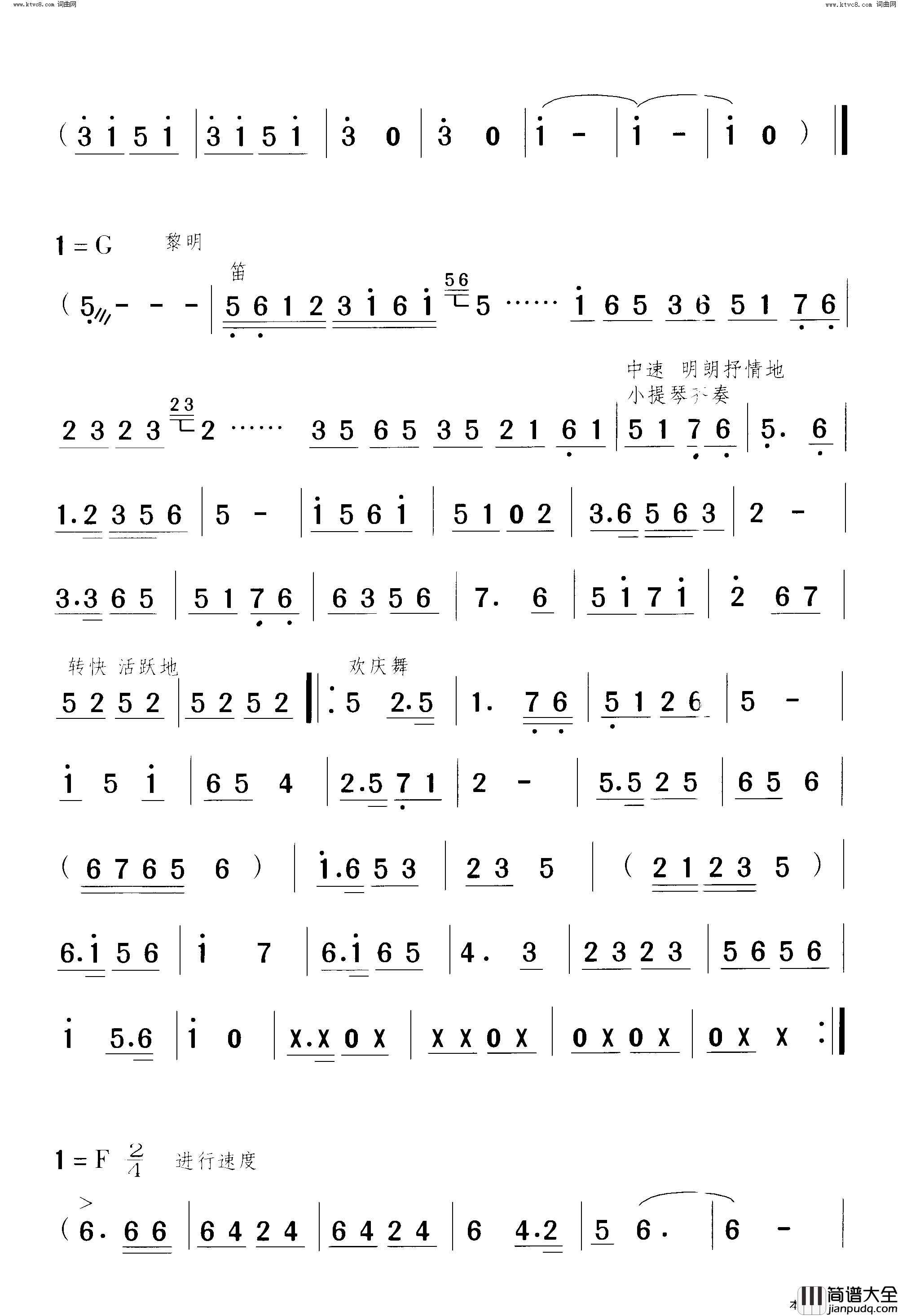 战洪峰(舞蹈音乐)简谱_颂今曲谱