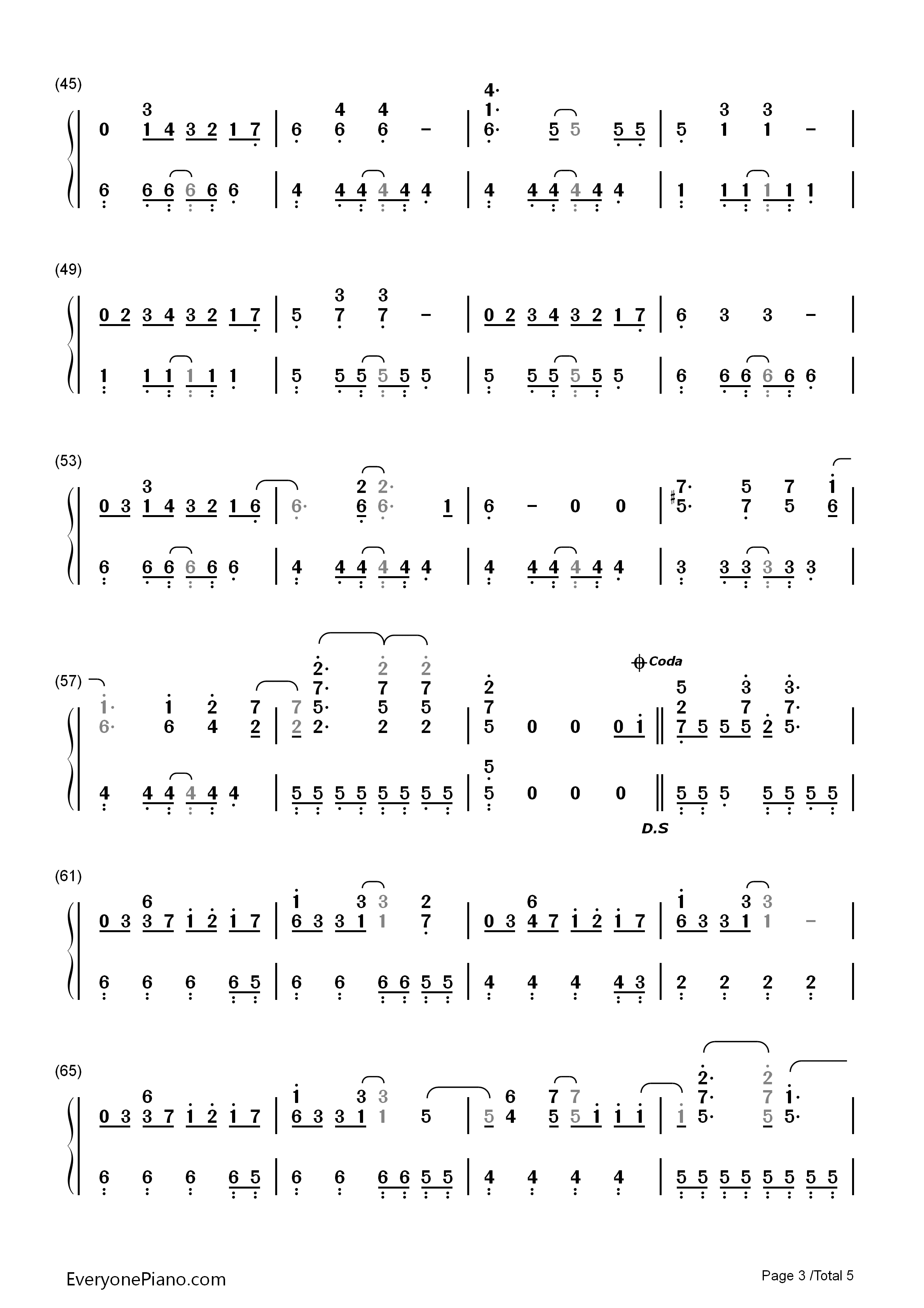 Solo钢琴简谱_Demi_Lovato演唱