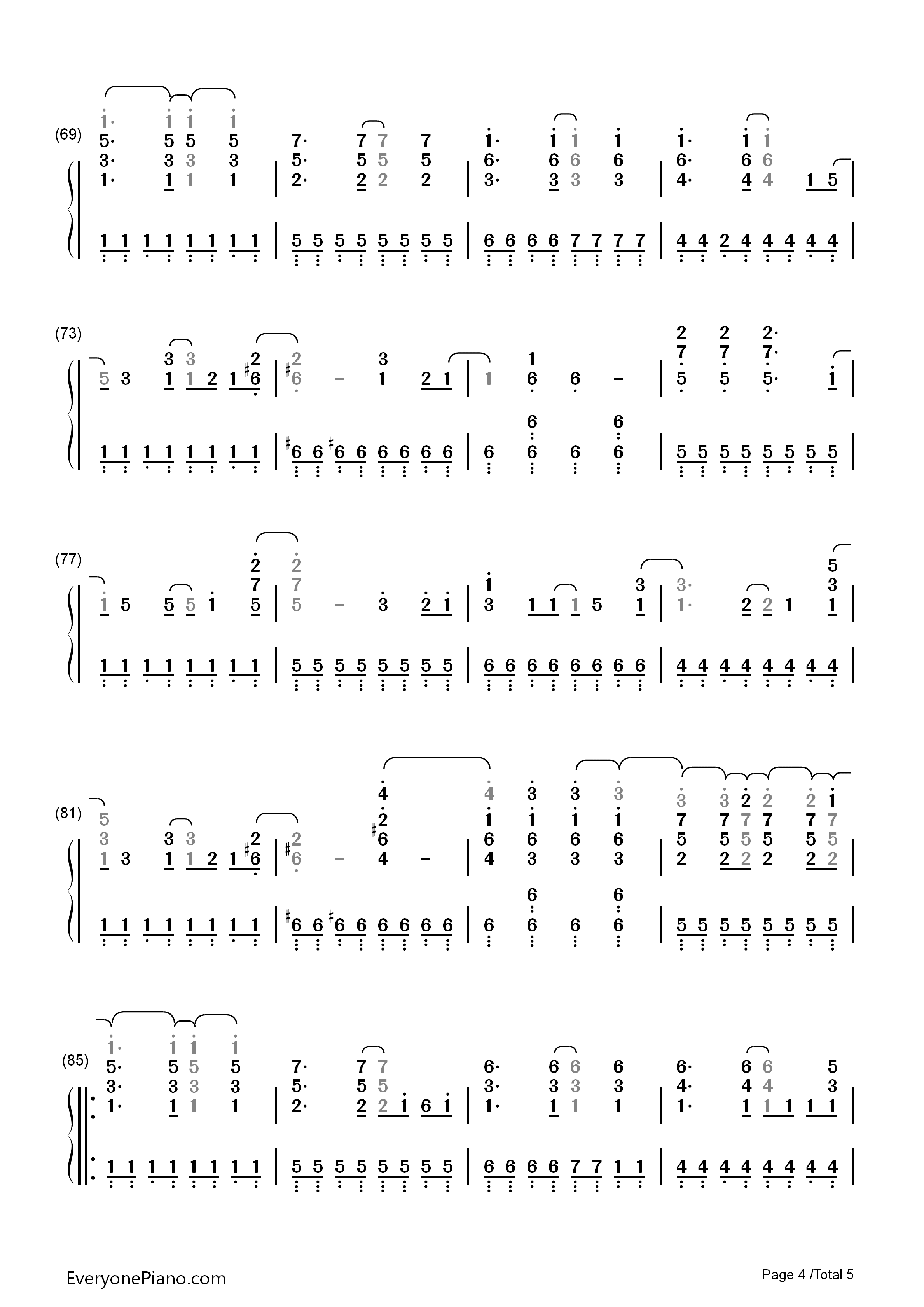 Solo钢琴简谱_Demi_Lovato演唱