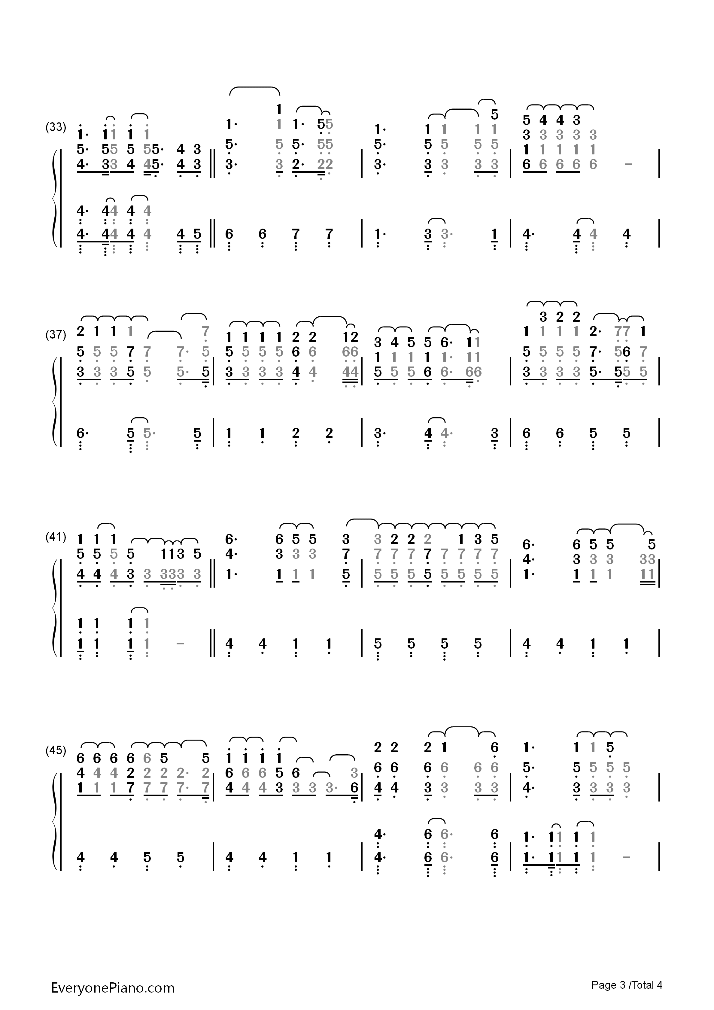 True_Colors钢琴简谱_Cyndi_Lauper演唱