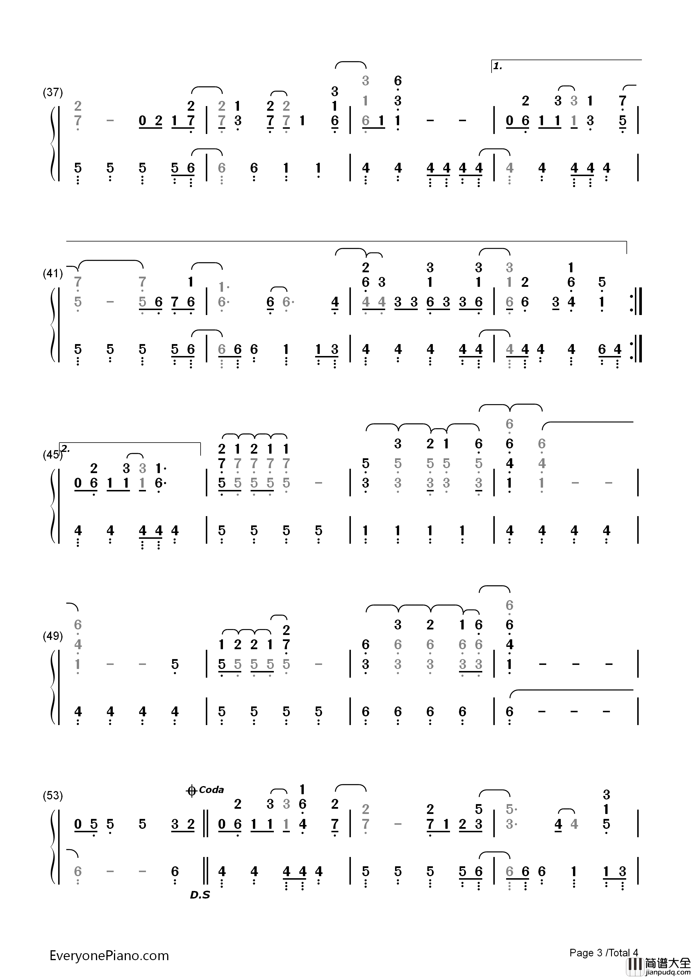 Stop_the_World钢琴简谱_Demi_Lovato演唱