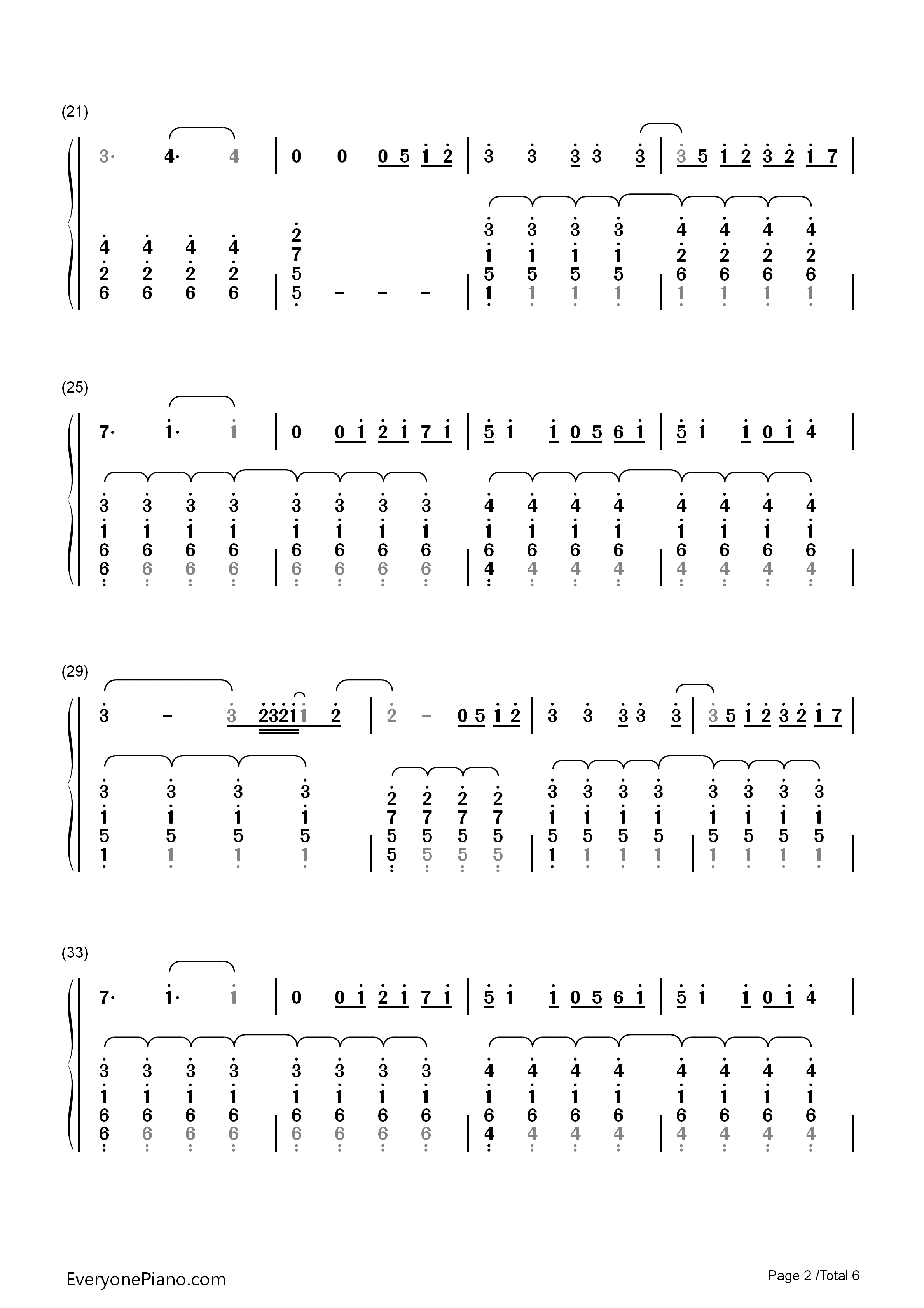 Secret_Love_Song钢琴简谱_Little_Mix演唱
