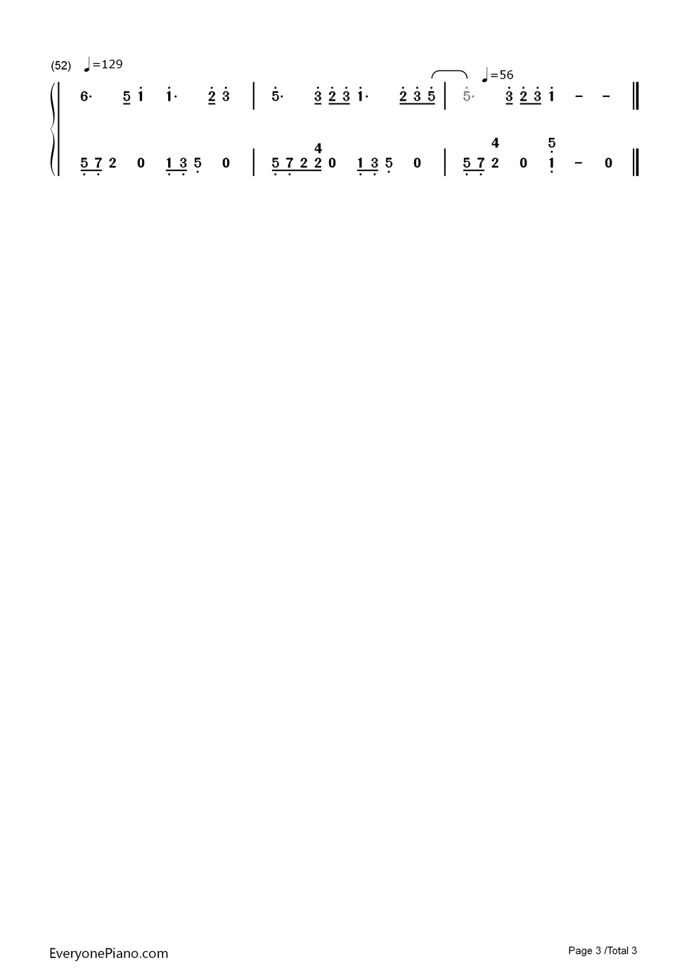 执子之手钢琴简谱_乔治·温斯顿演唱