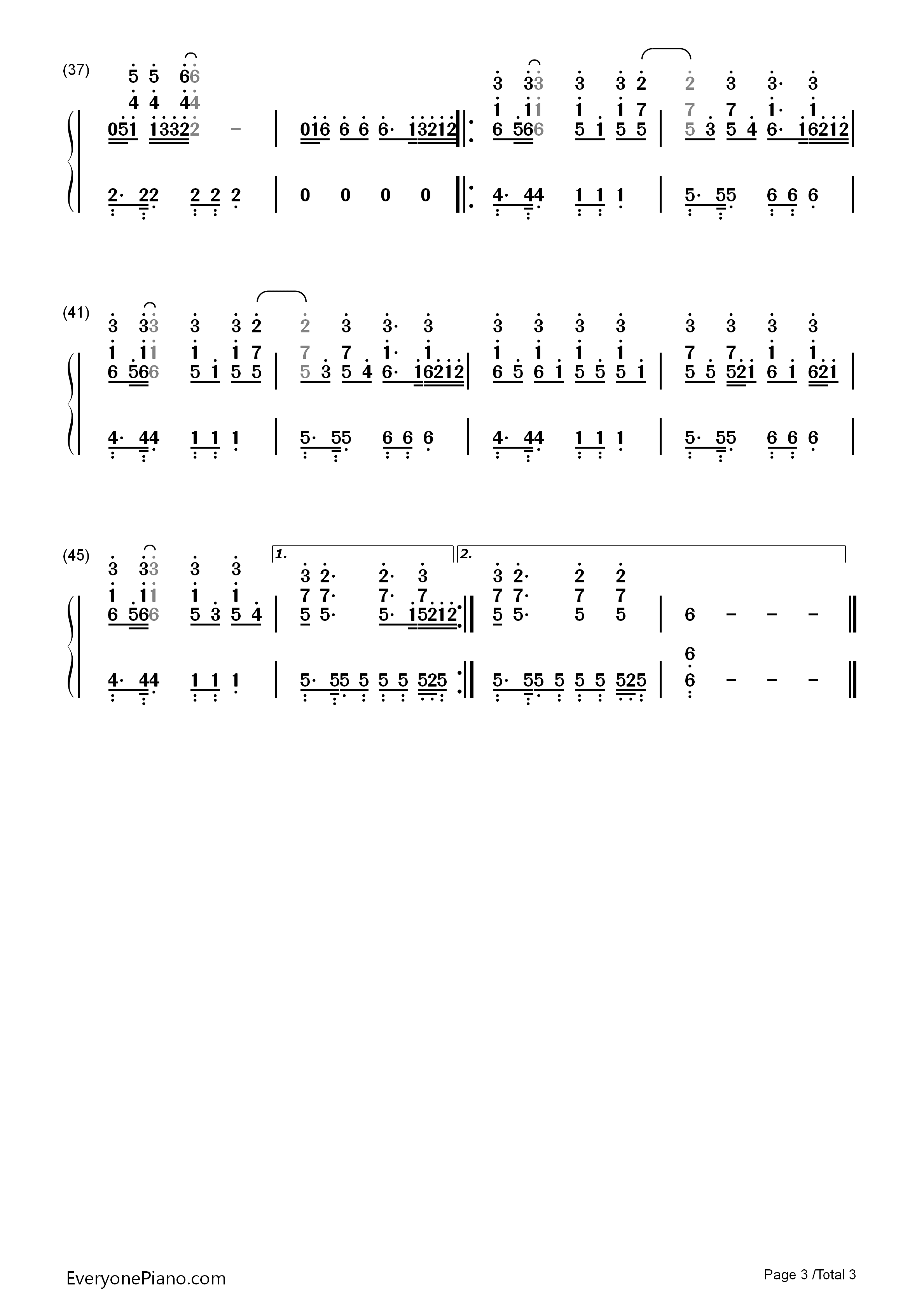 Let_Me_Down钢琴简谱_Kelly_Clarkson演唱