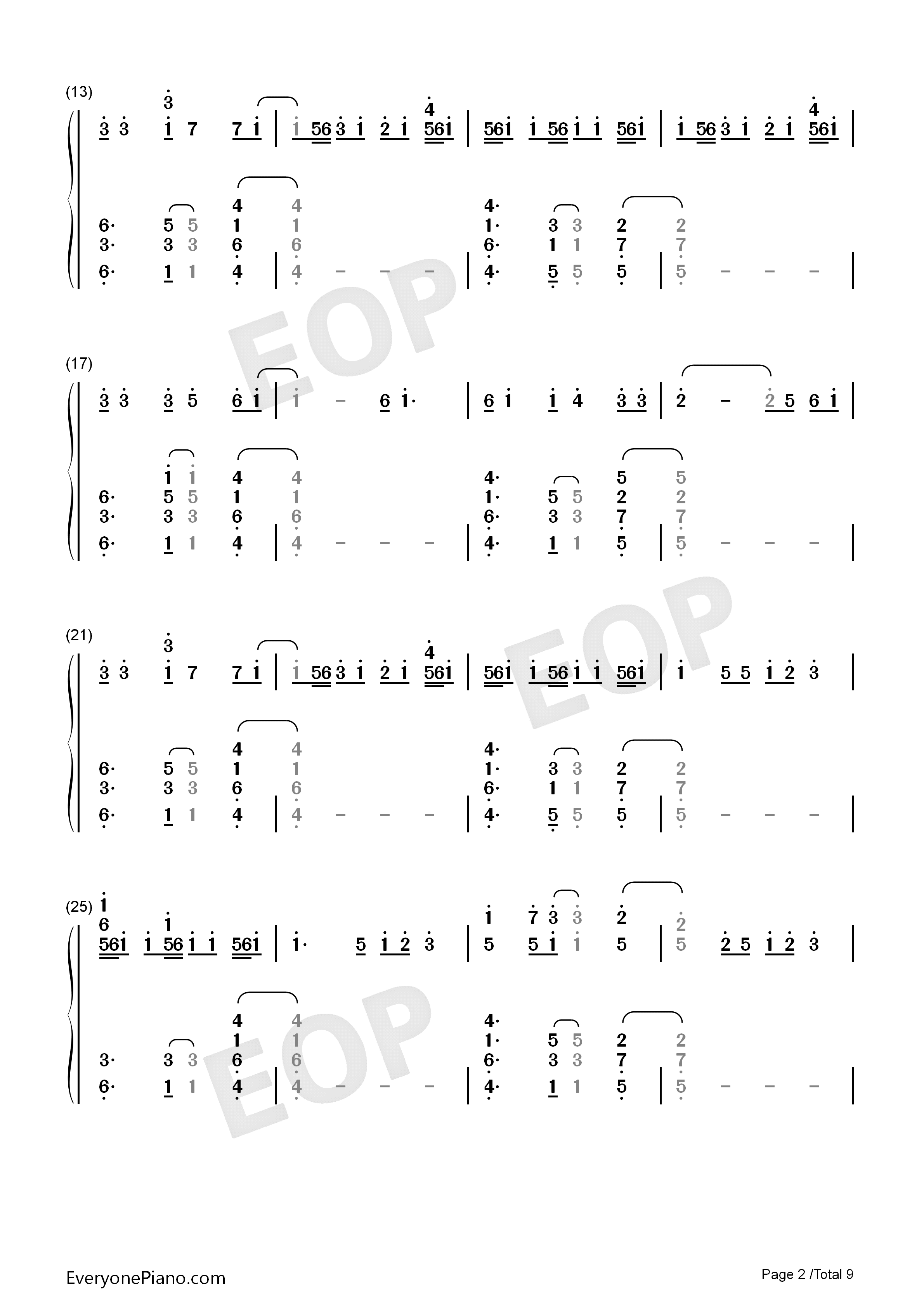 Heaven钢琴简谱_Avicii_Chris_Martin演唱