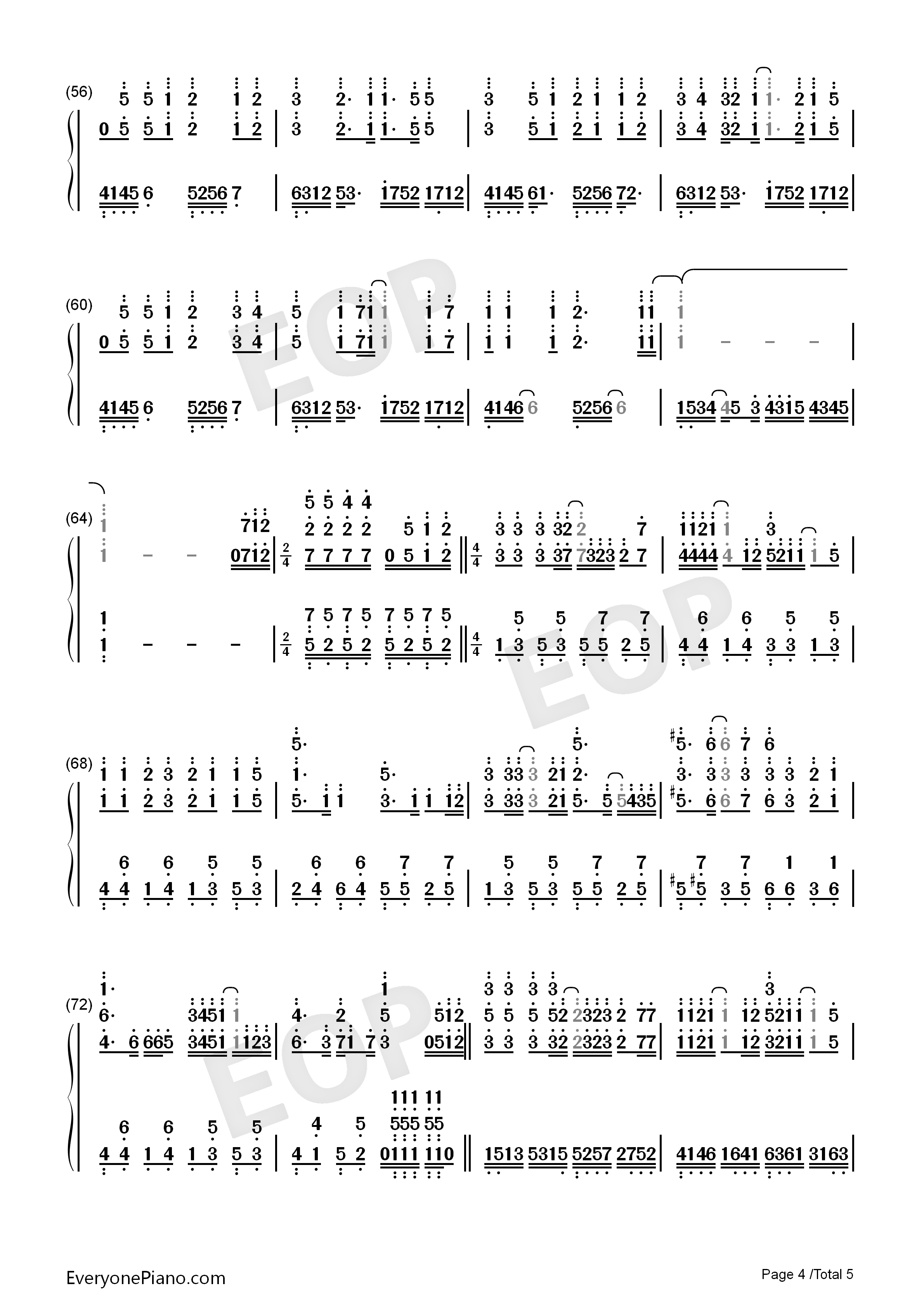 電脳スキル钢琴简谱_初音未来演唱