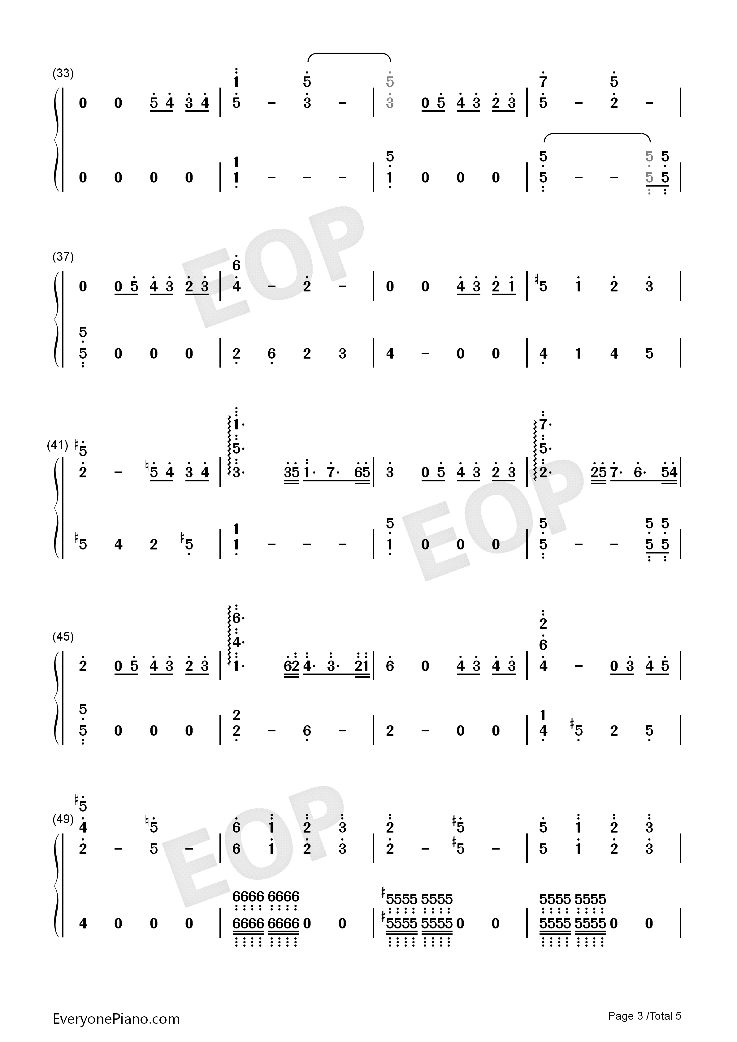 Xanny钢琴简谱_Billie_Eilish演唱