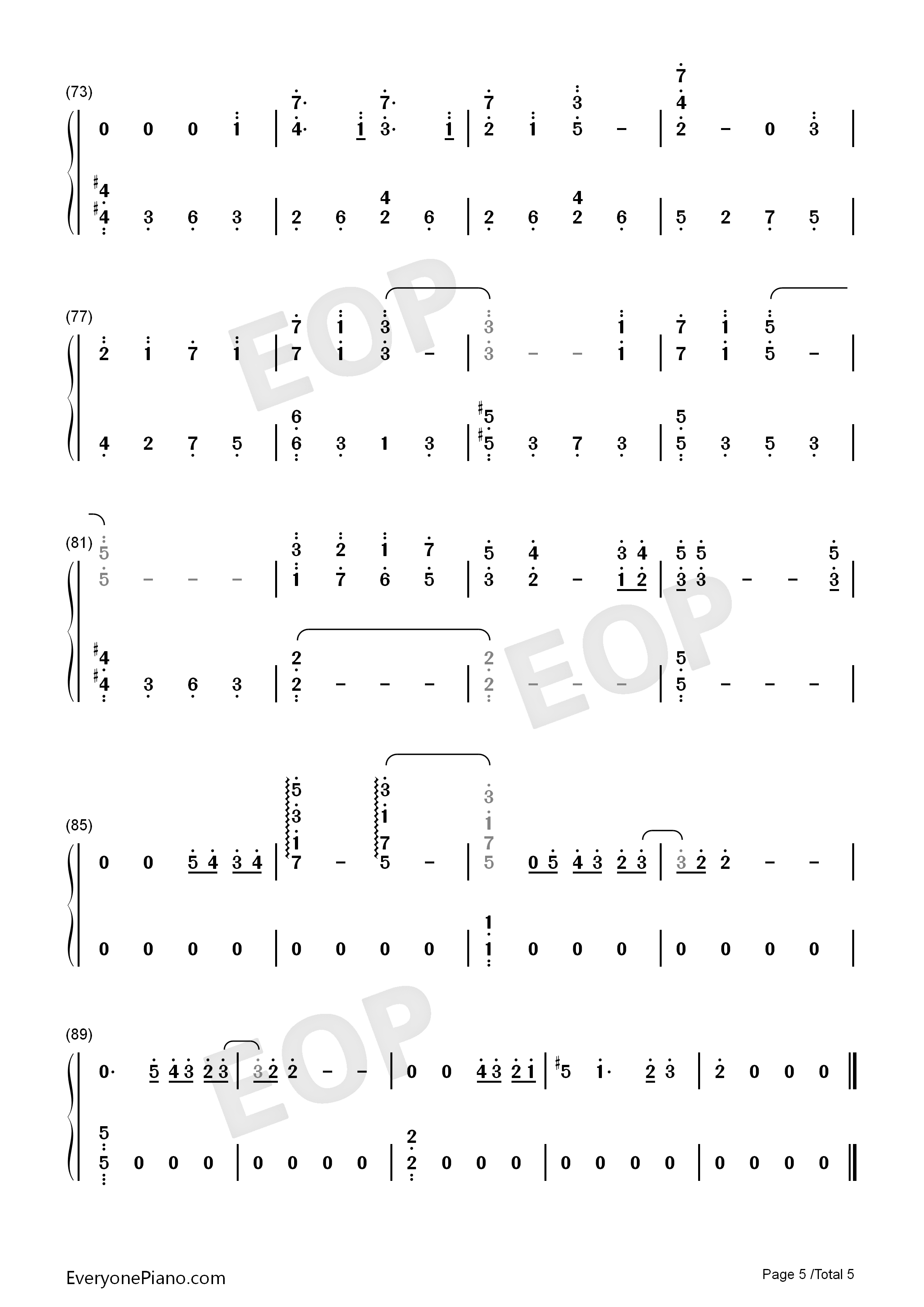 Xanny钢琴简谱_Billie_Eilish演唱