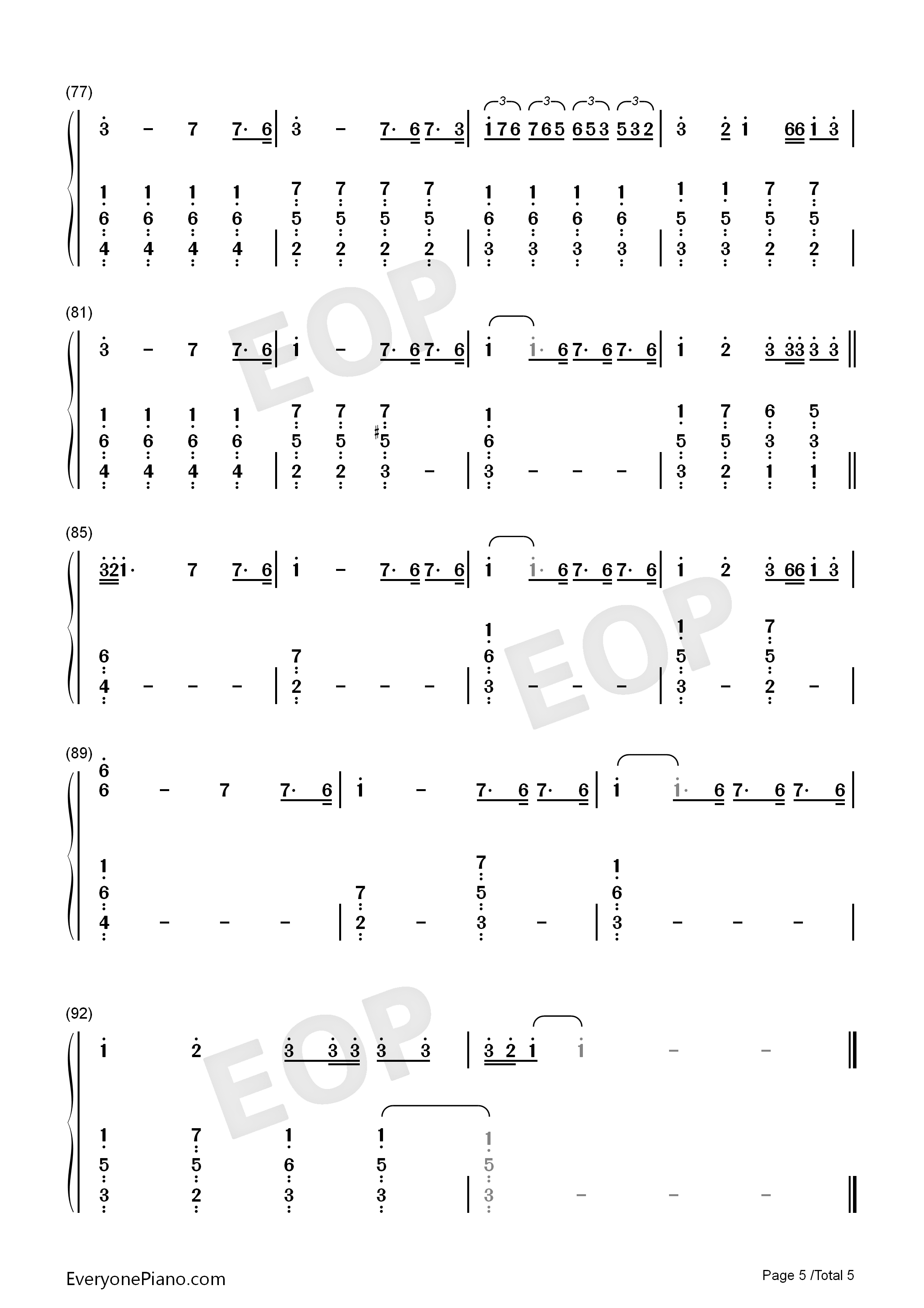 Call_You_Mine钢琴简谱_The_Chainsmokers_Bebe_Rexha演唱