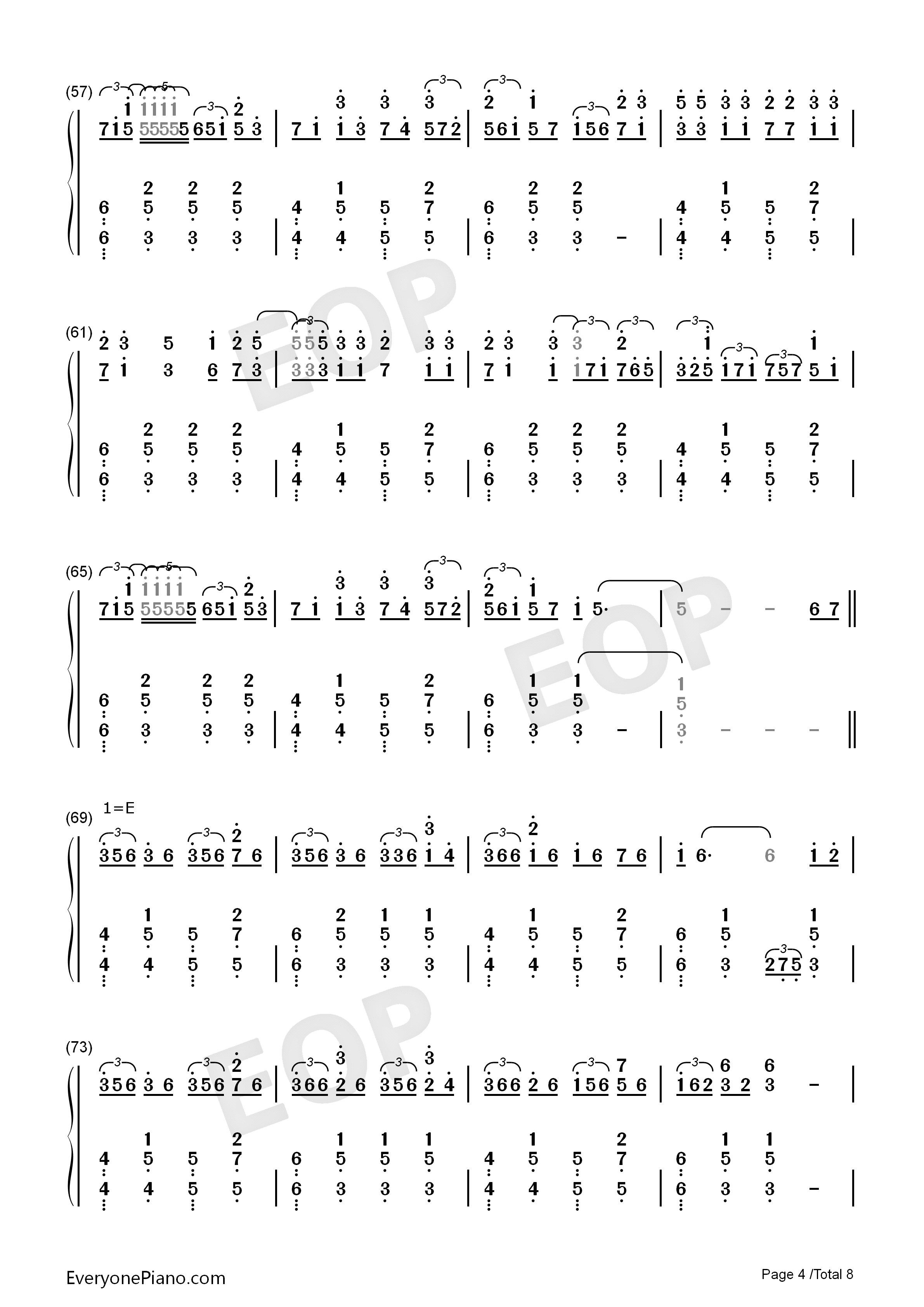 KEYS钢琴简谱_ZYTOKINE演唱