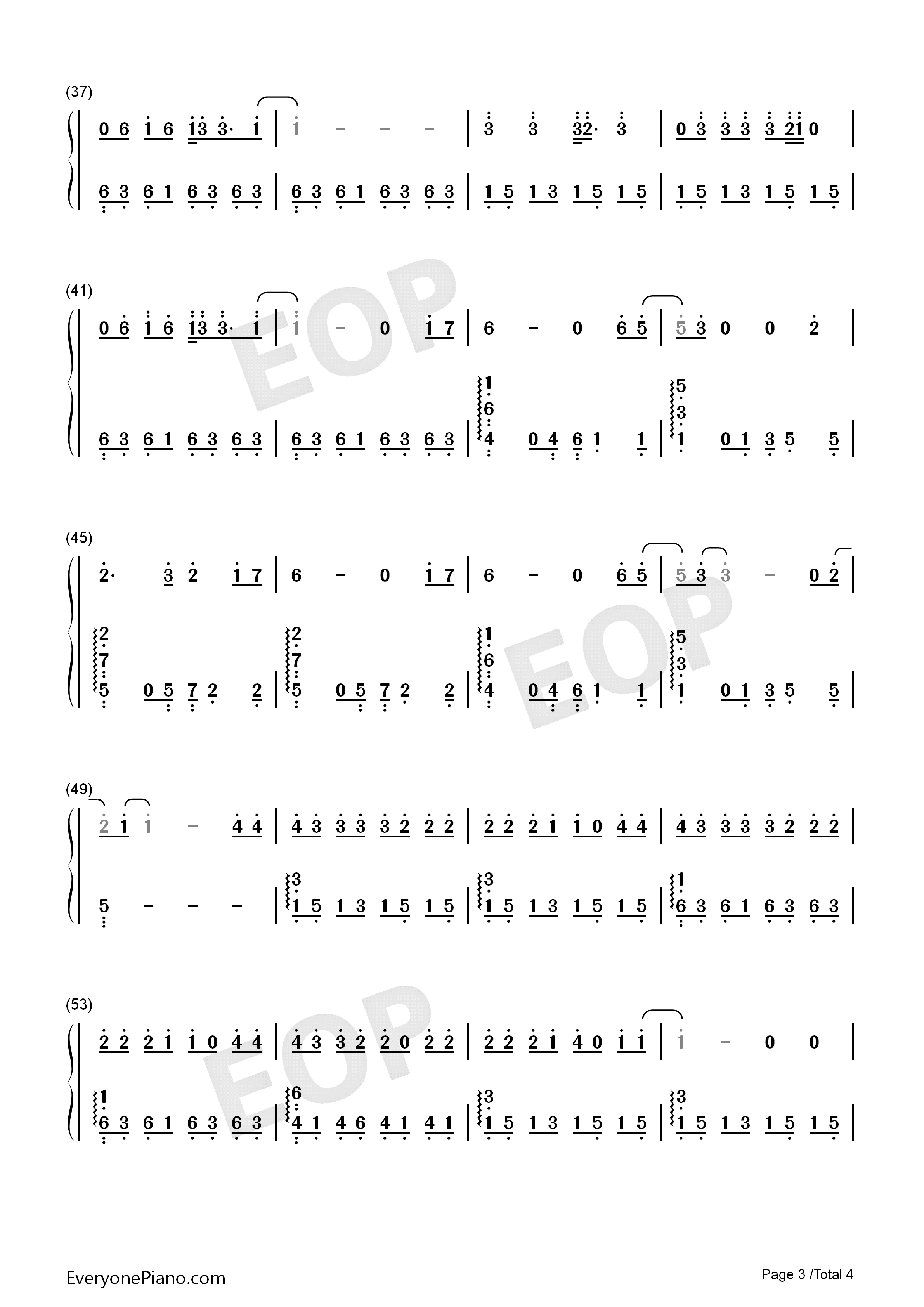 22钢琴简谱_Sarah_McTernan演唱