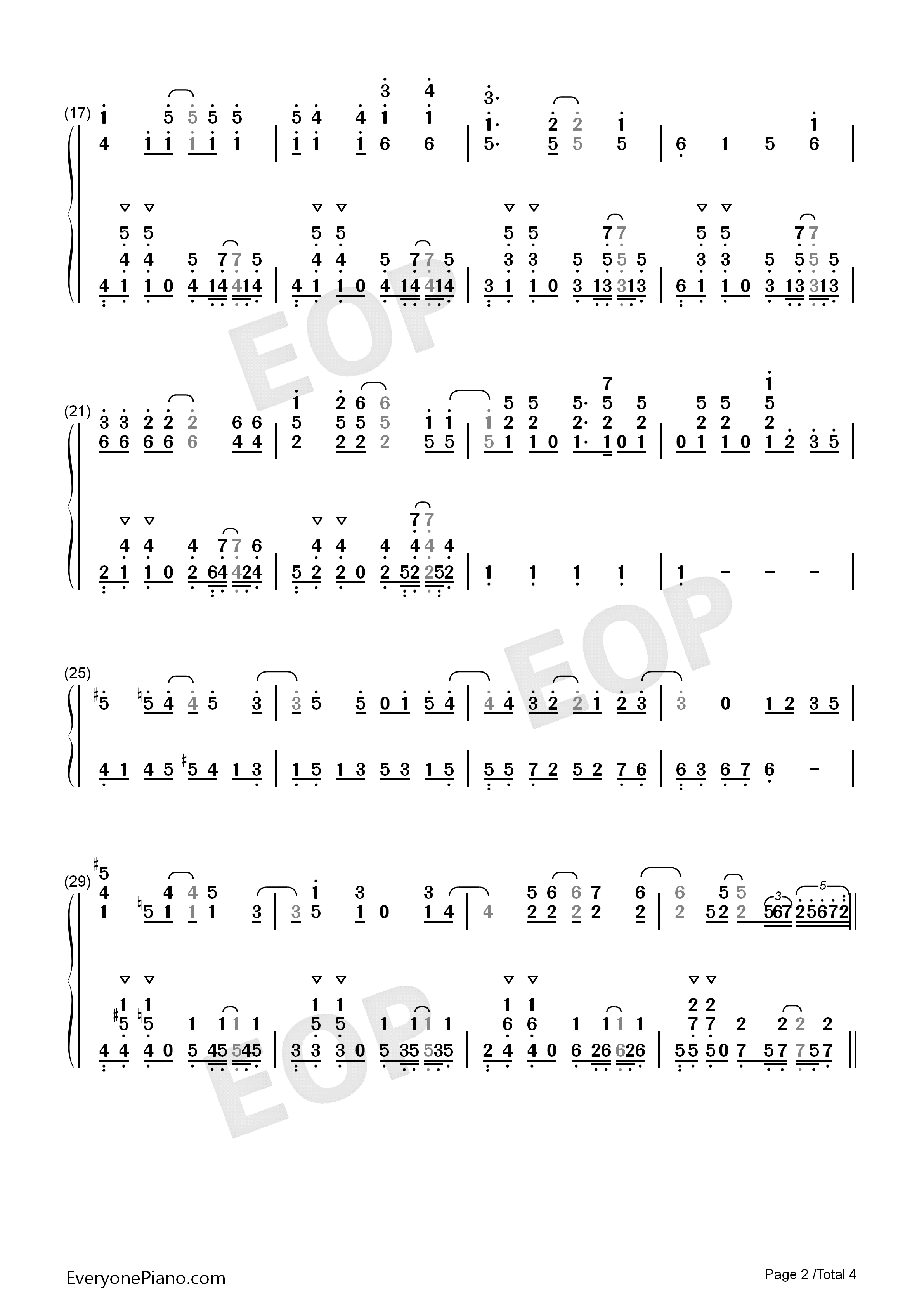 17才钢琴简谱_ハルカトミユキ演唱