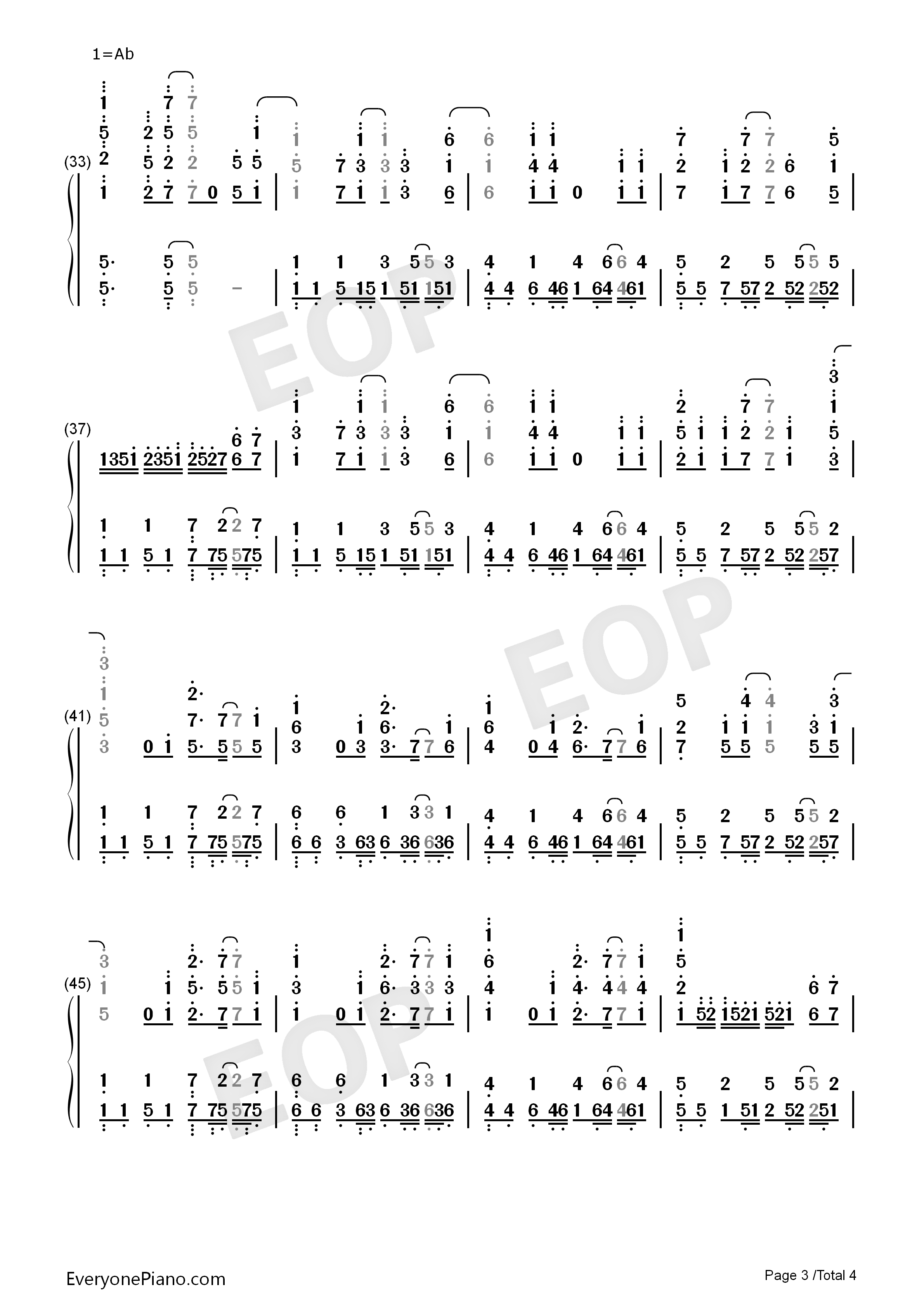 17才钢琴简谱_ハルカトミユキ演唱