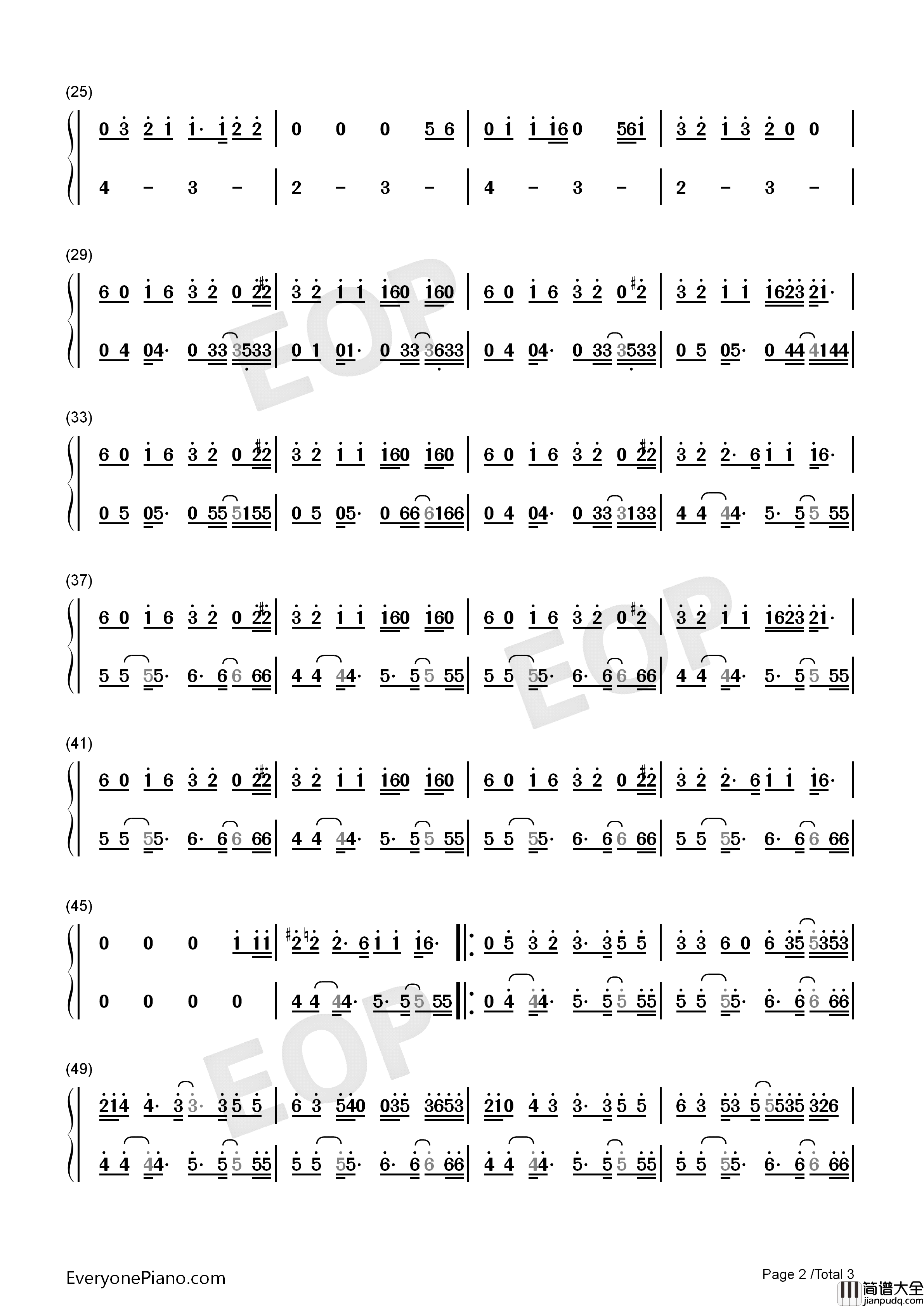 Higher_Love钢琴简谱_Kygo_Whitney_Houston演唱