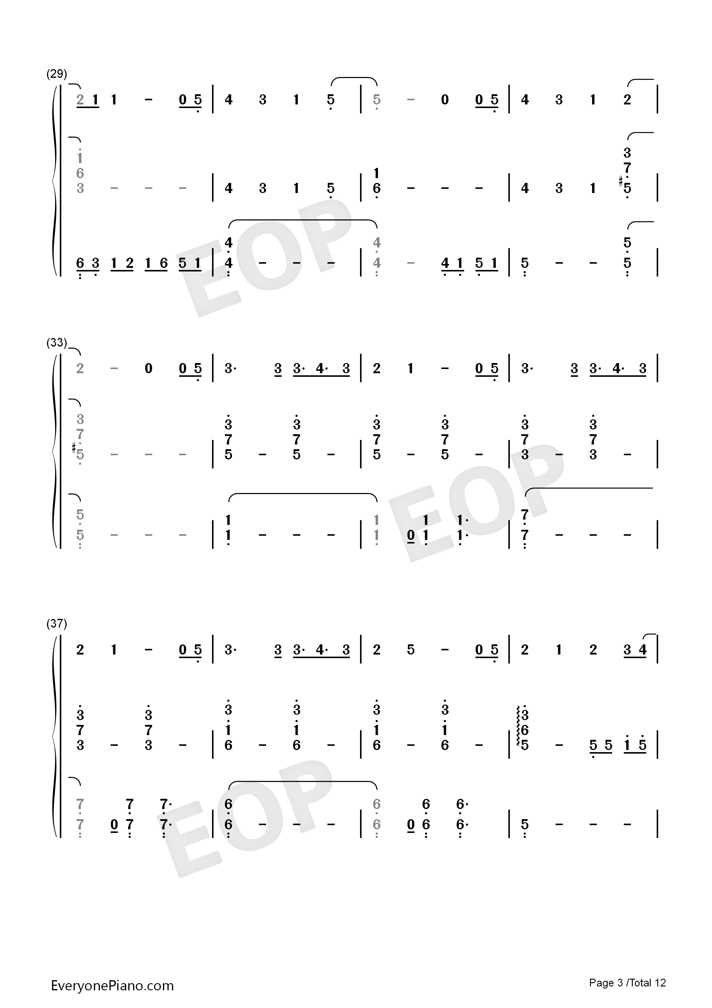 慢慢走钢琴简谱_许魏洲演唱