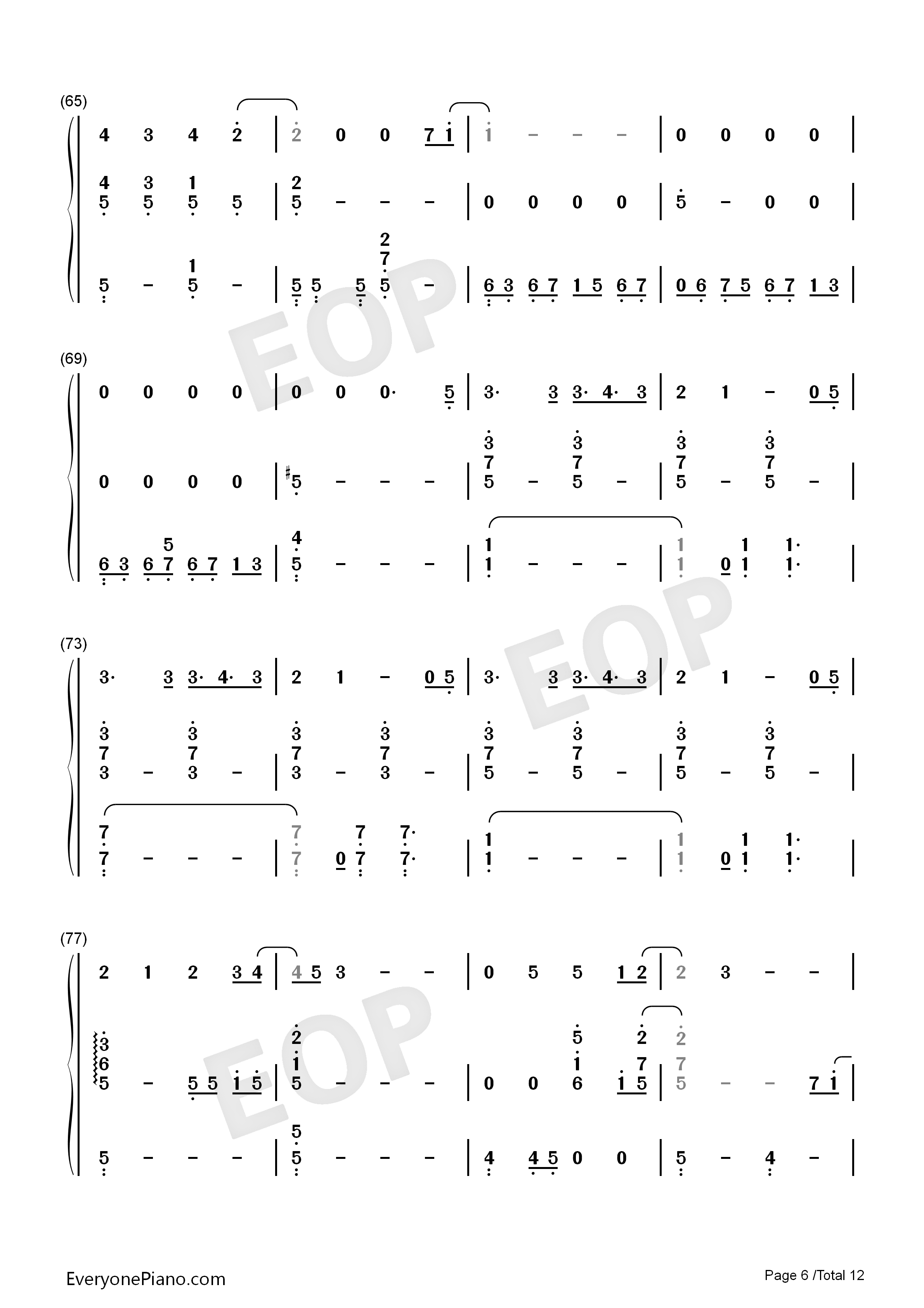 慢慢走钢琴简谱_许魏洲演唱