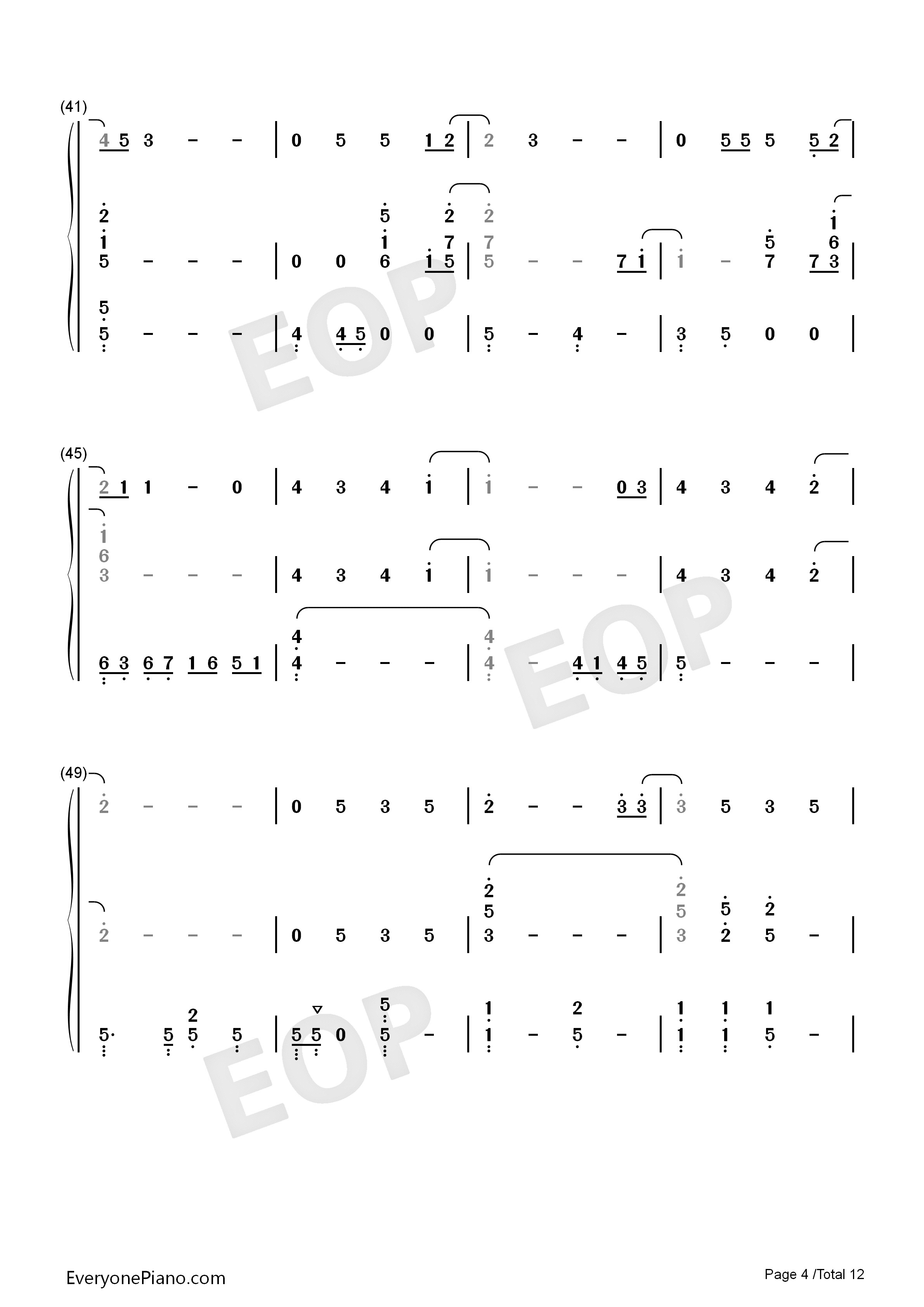 慢慢走钢琴简谱_许魏洲演唱