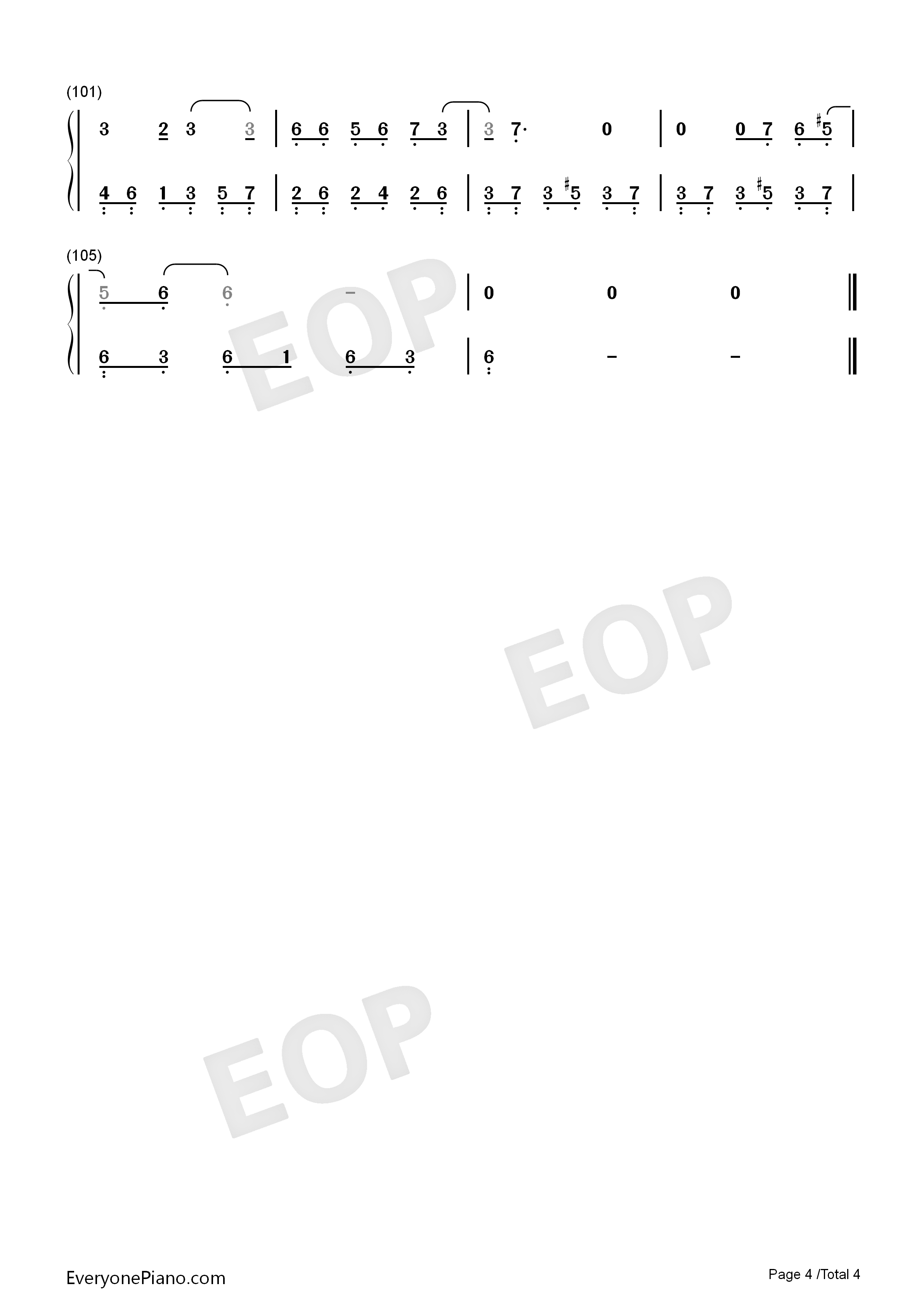 今后我与自己流浪钢琴简谱_张碧晨演唱