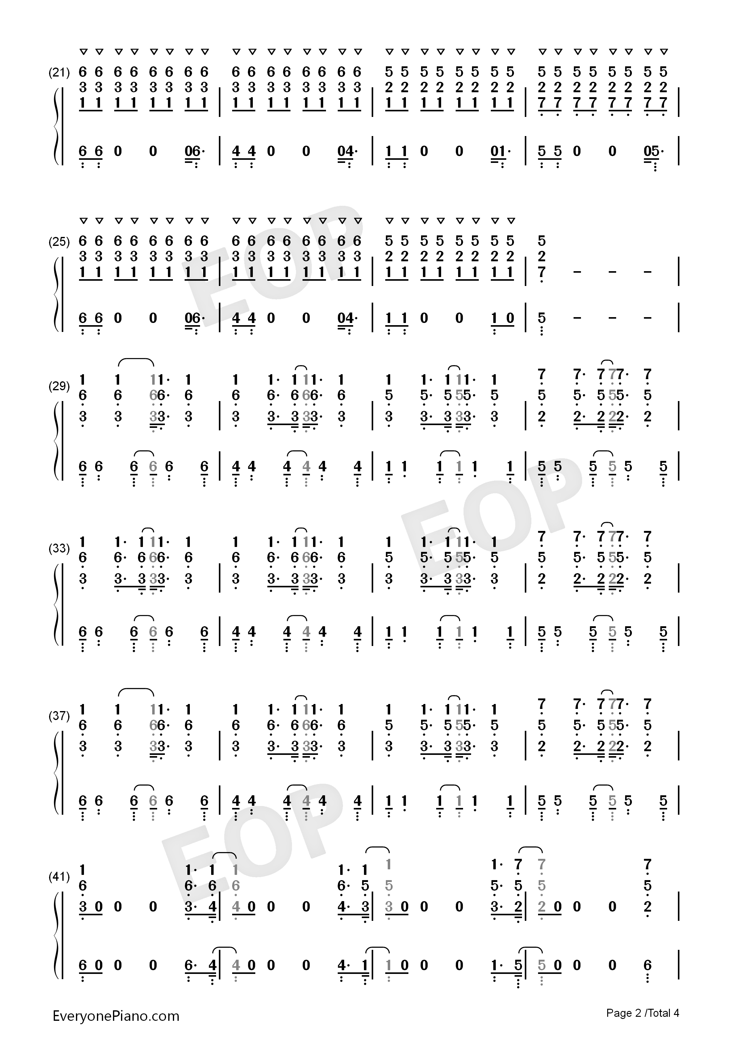 飘向北方钢琴简谱_邓紫棋演唱