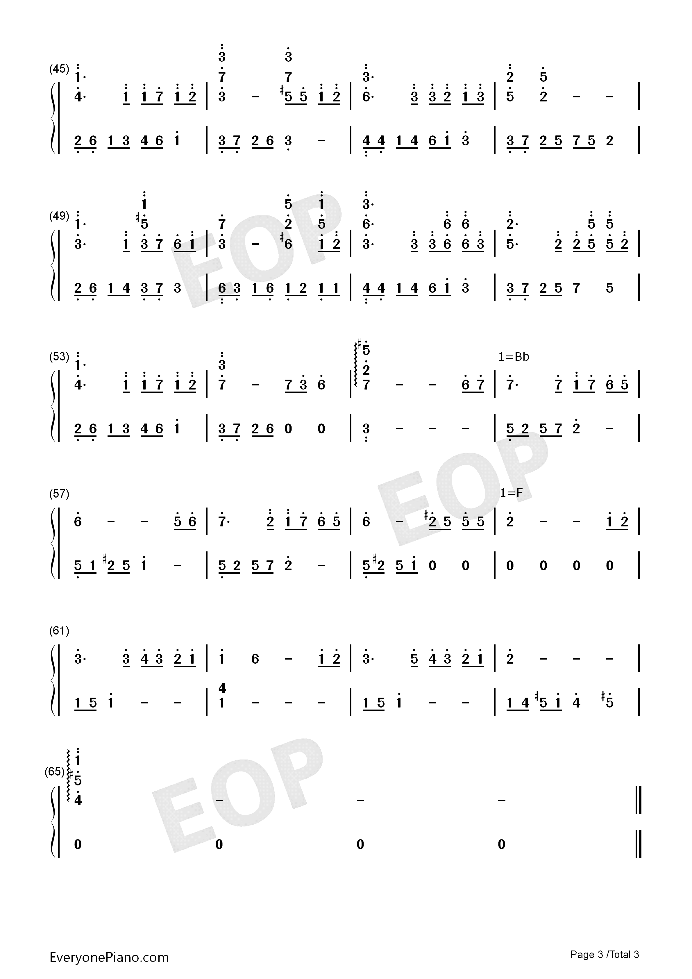 来不及勇敢钢琴简谱_周深演唱