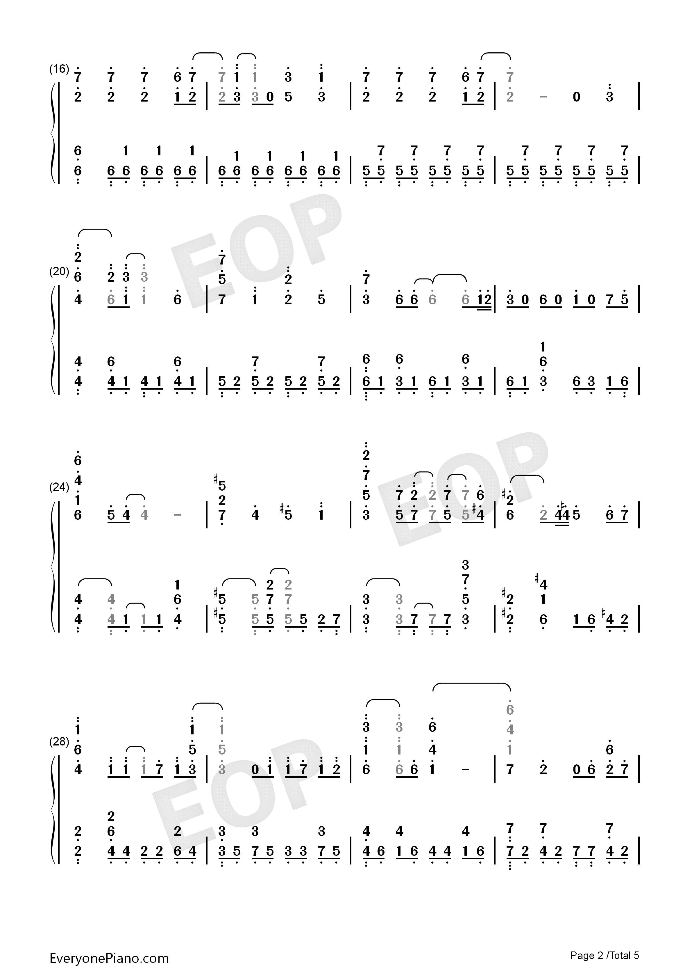 月を追う真夜中钢琴简谱_蓝井艾露演唱
