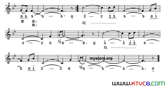 白云童年线简谱混排版简谱