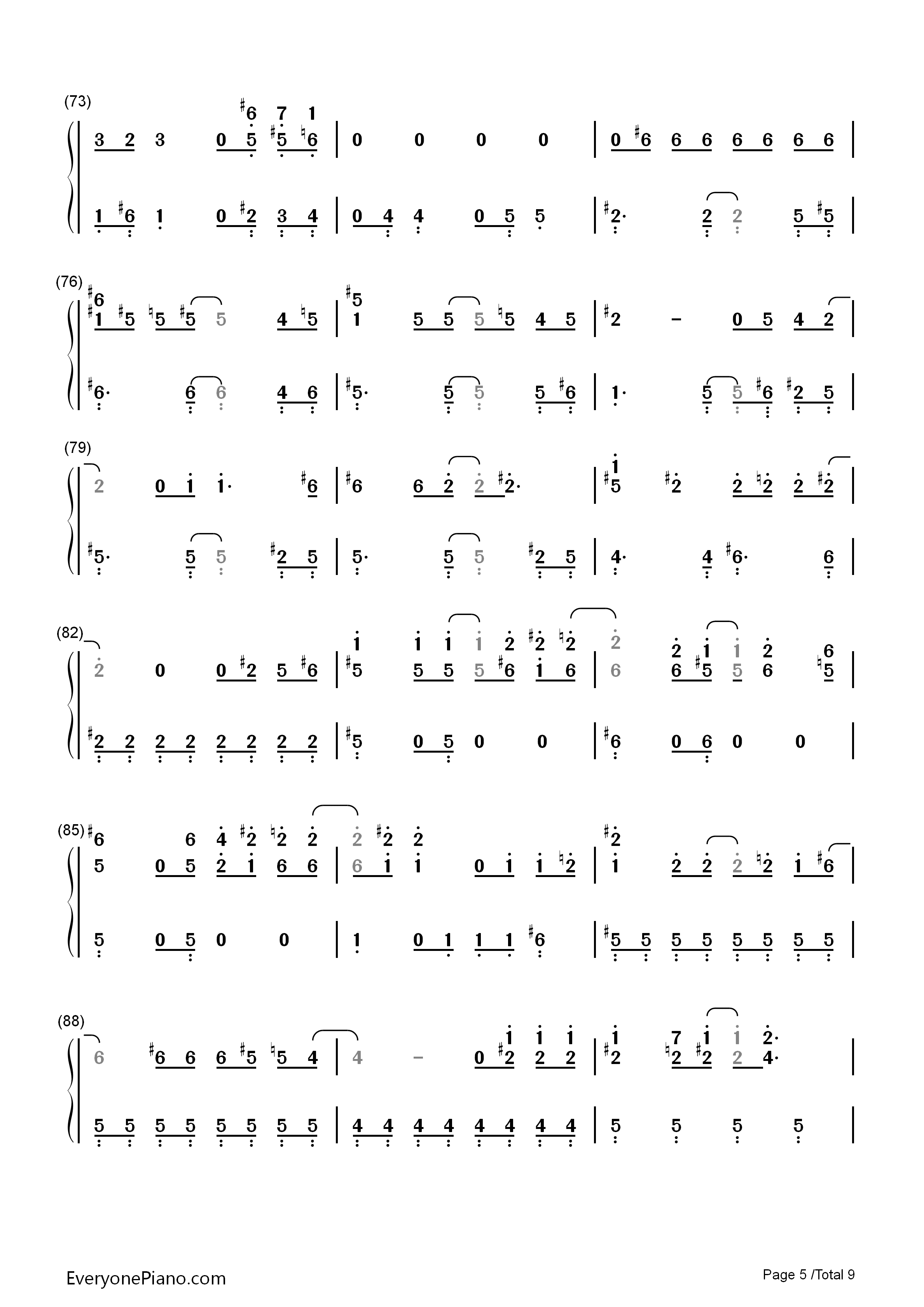 Change_The_World钢琴简谱_V6演唱