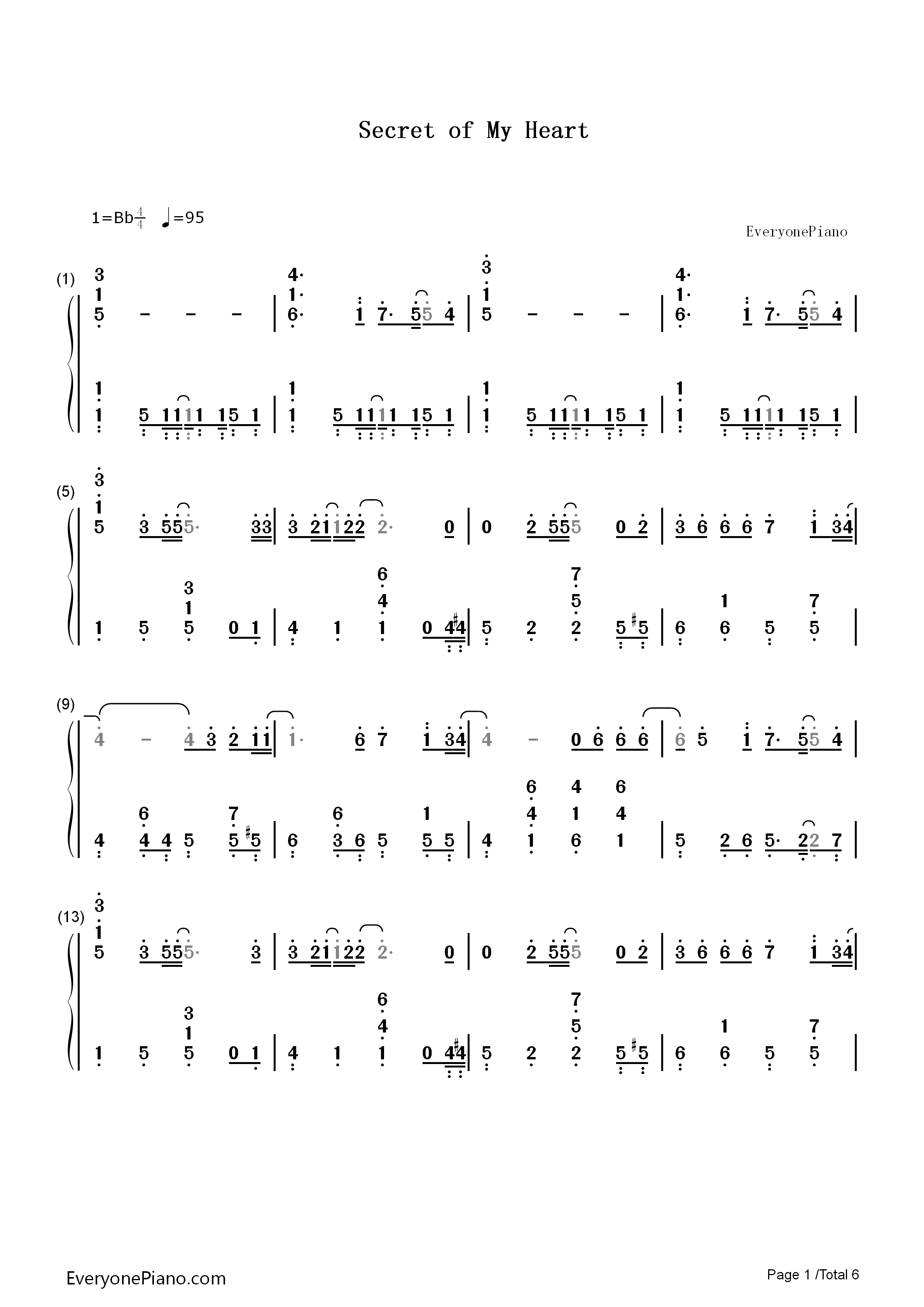 secret_of_my_heart钢琴简谱_仓木麻衣演唱