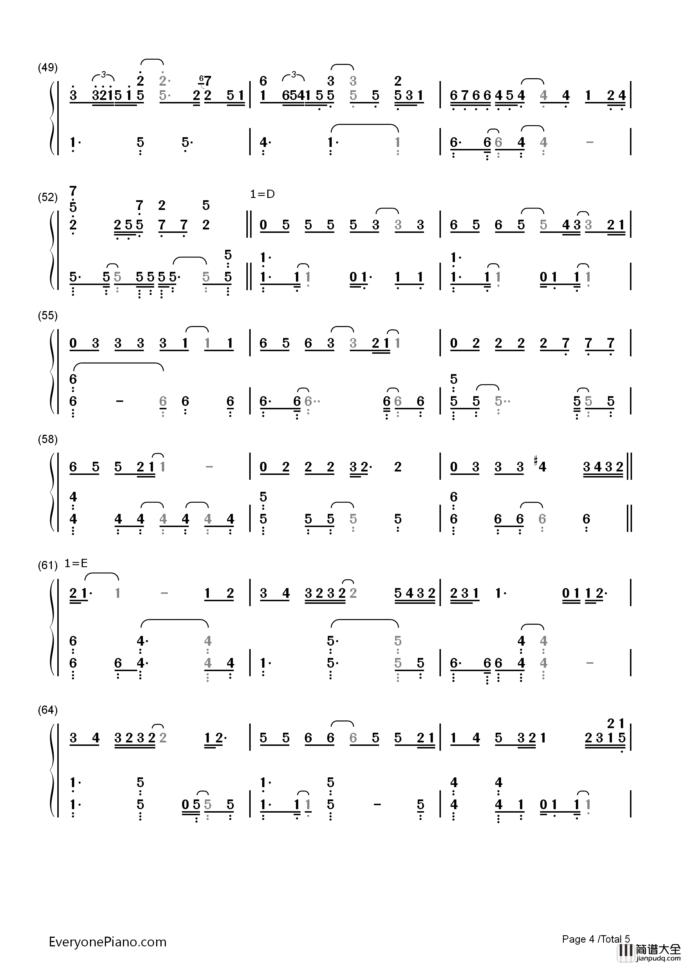 Listen_To_Your_Heart(倾听你的心声)钢琴简谱_Roxette演唱