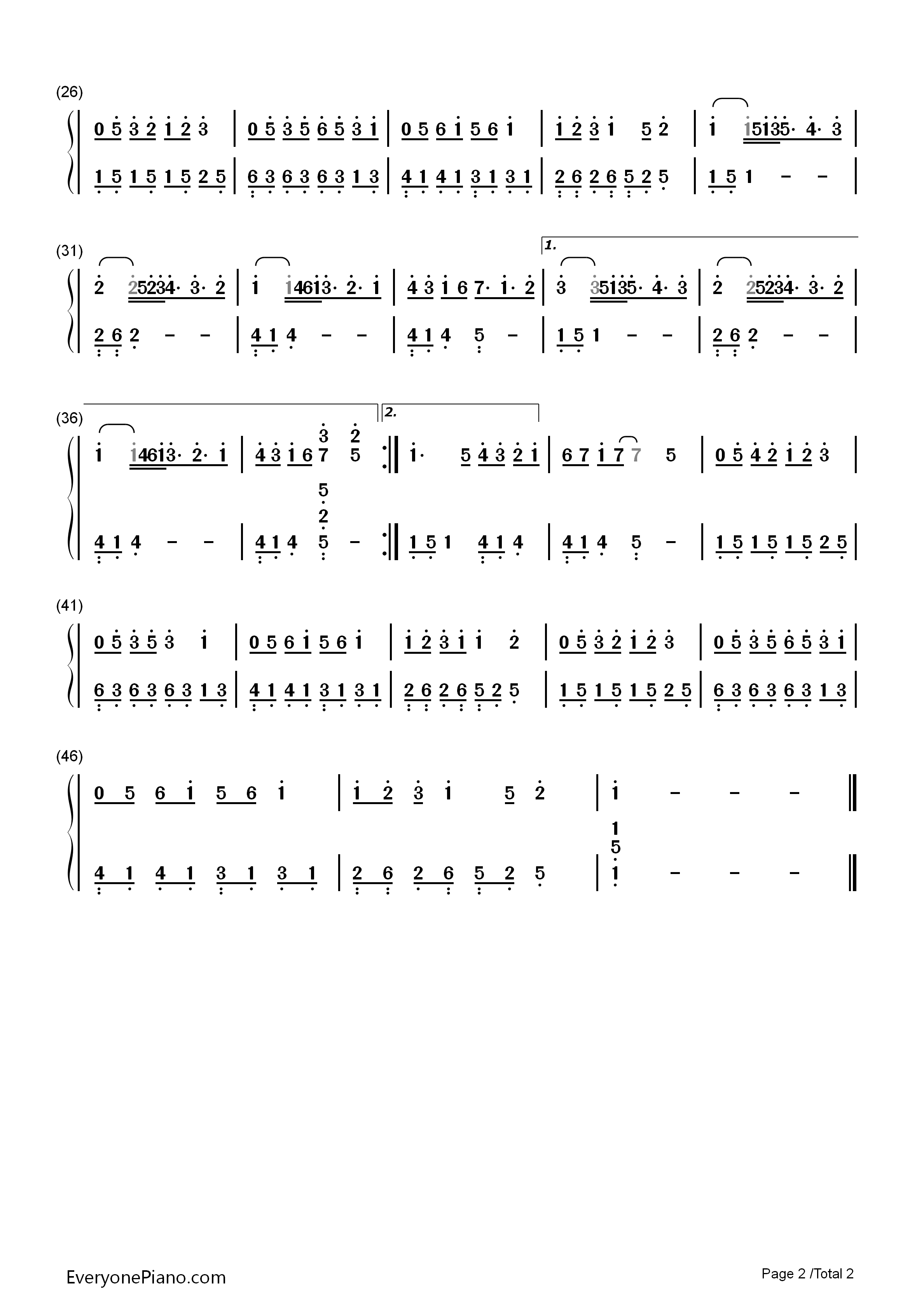 等你的季节_完整版钢琴简谱_刘诗诗演唱