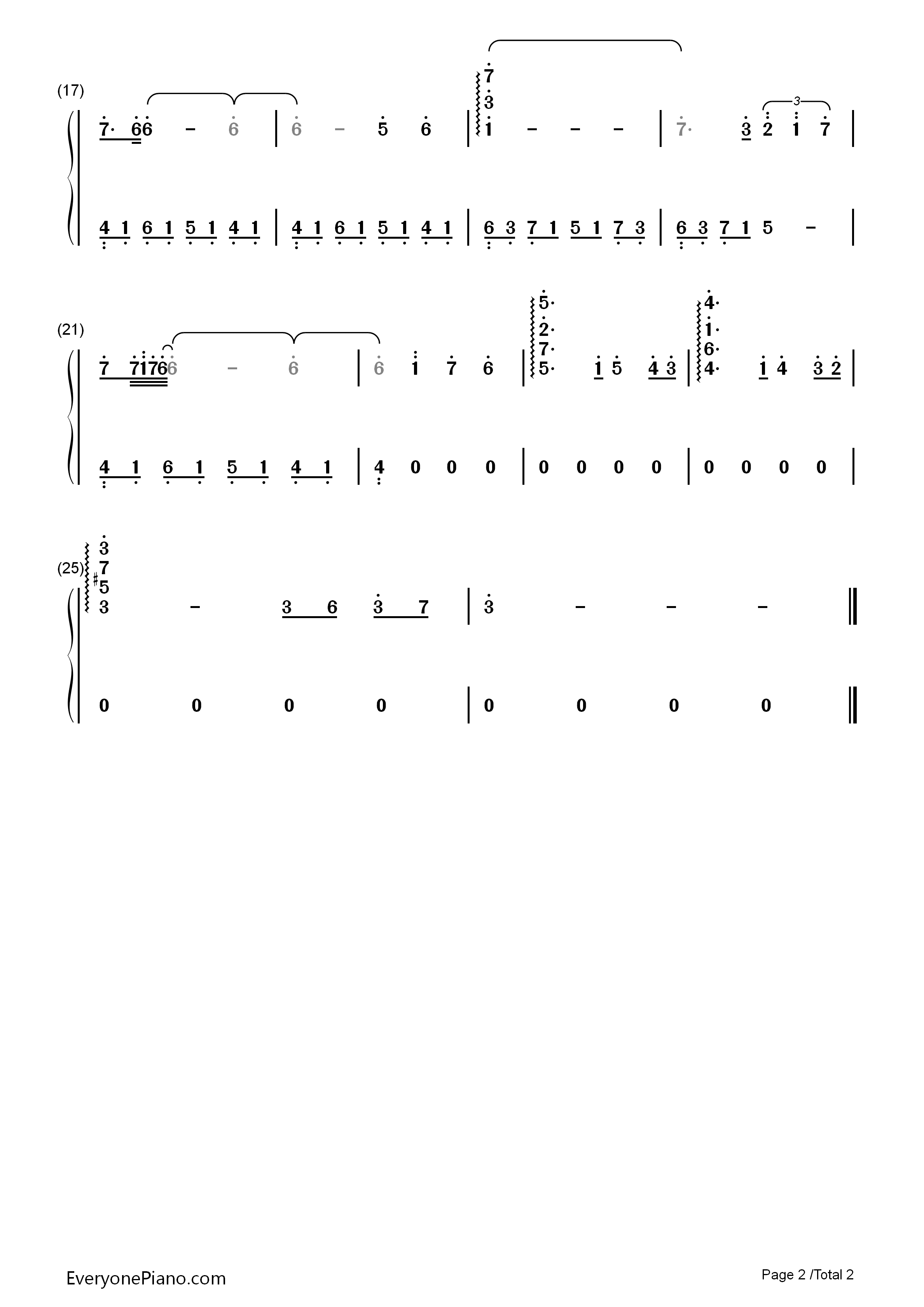 遗失的乐园钢琴简谱_宫崎骏演唱