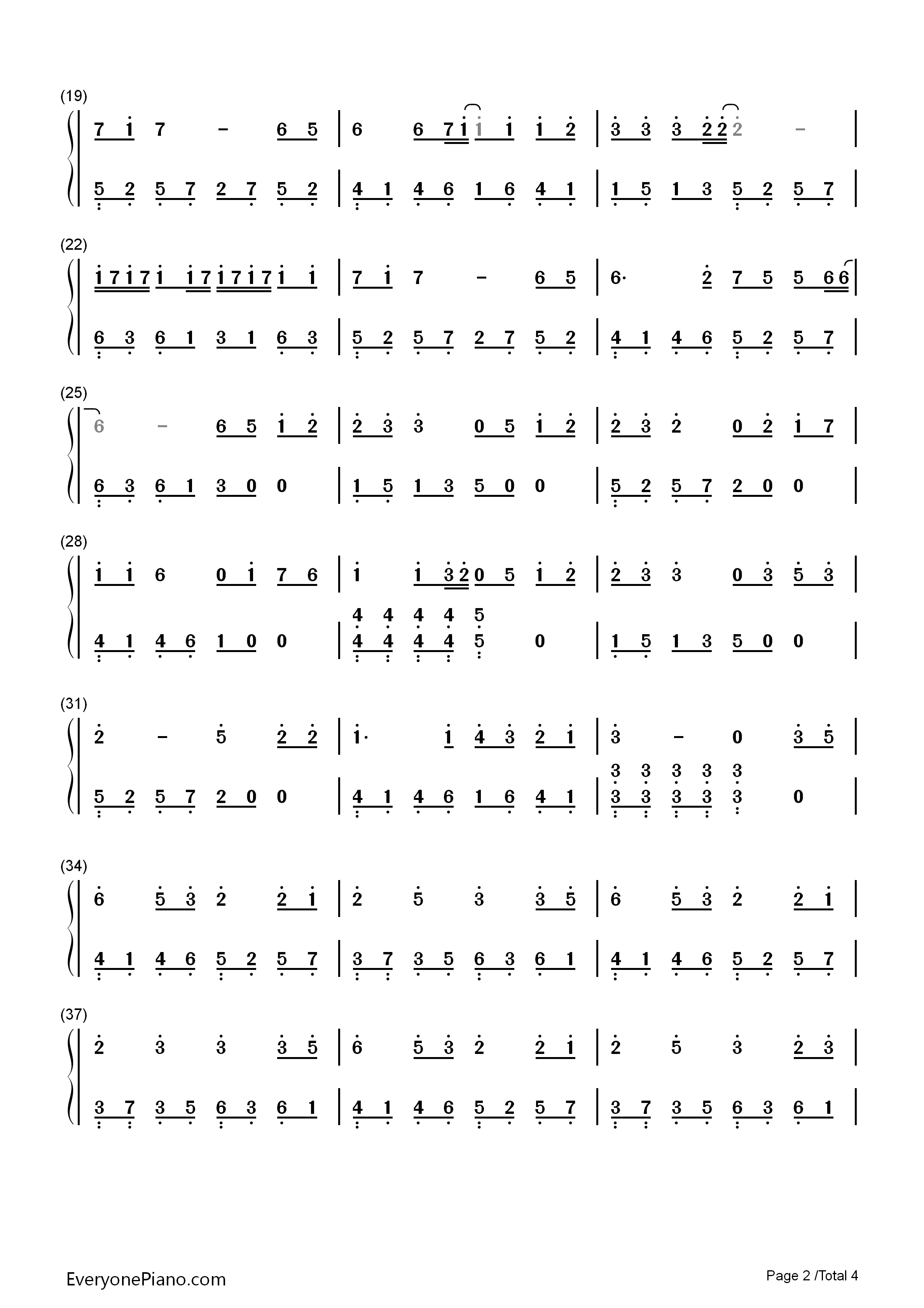 My_All钢琴简谱_滨崎步演唱