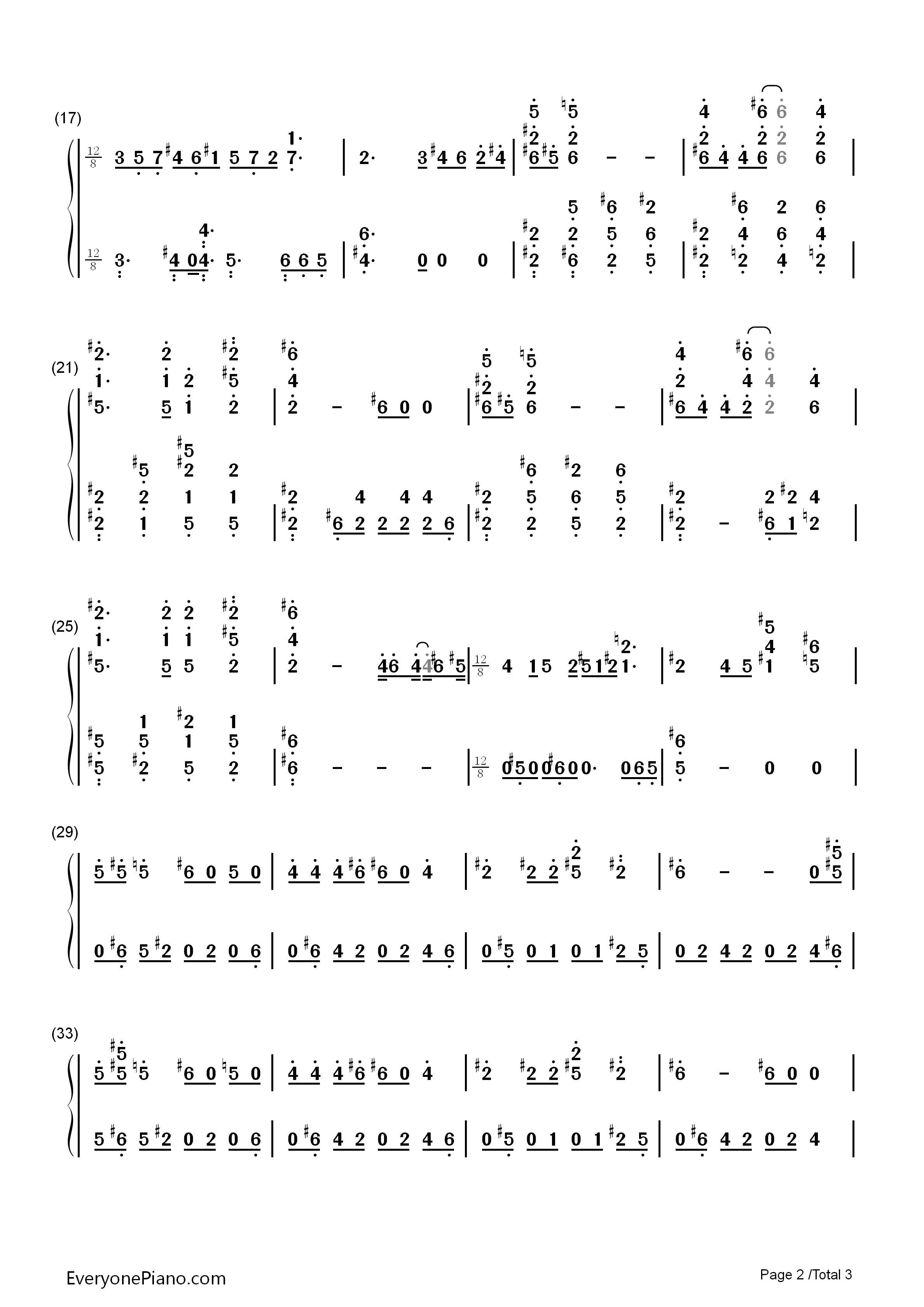 Think_of_Me钢琴简谱_克莉丝汀（Christine_Daaé)演唱