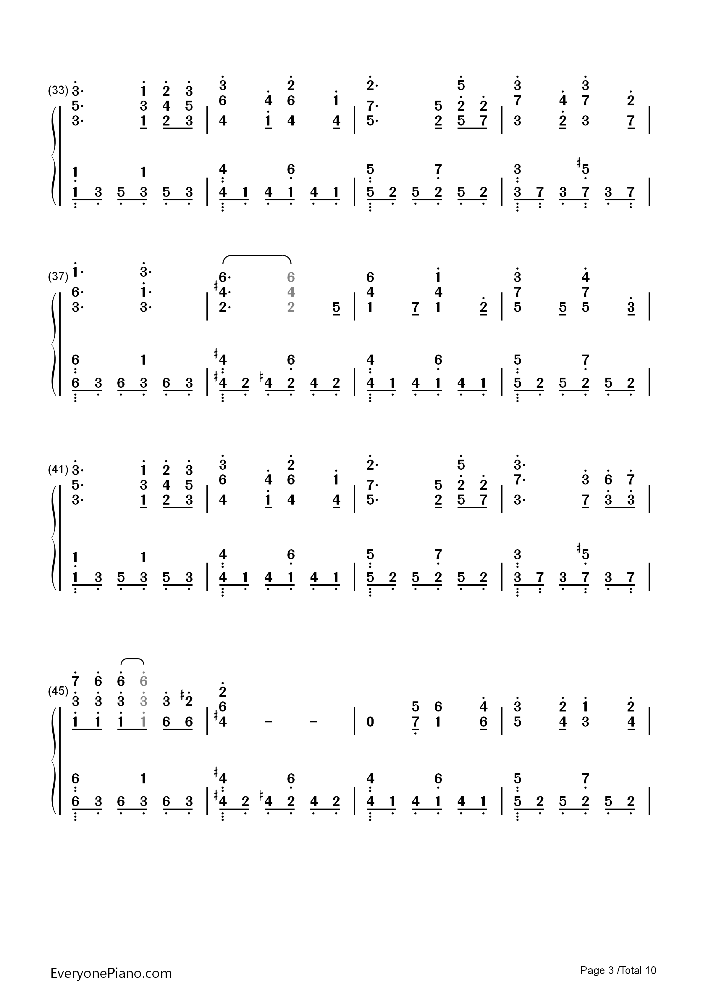 あなたがいた森(曾有你的森林)钢琴简谱_树海演唱