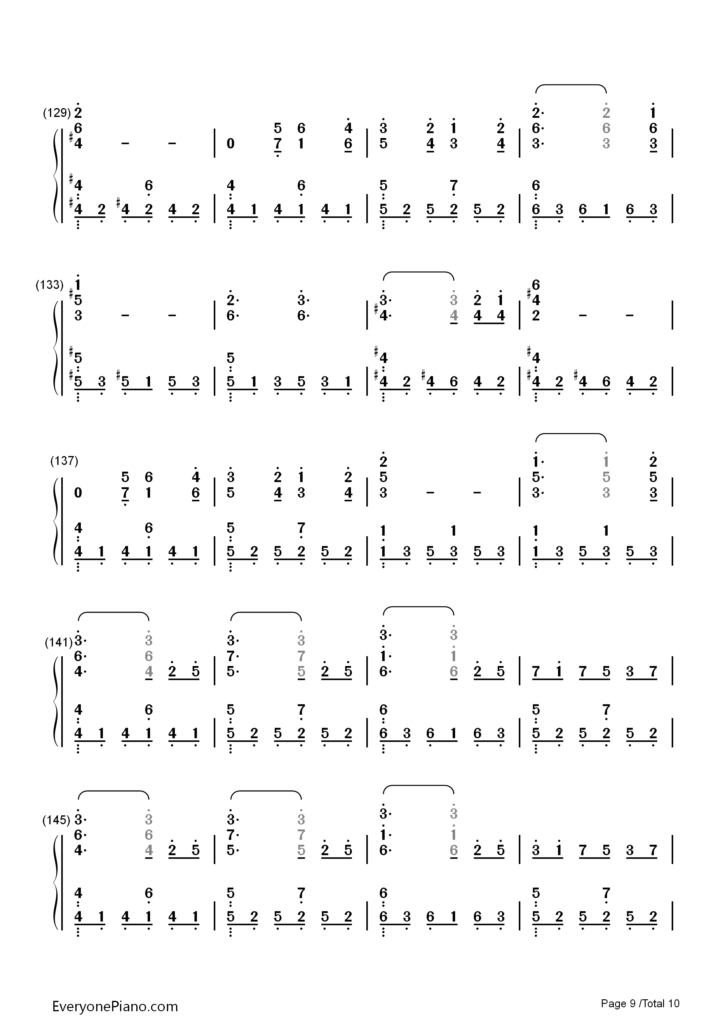 あなたがいた森(曾有你的森林)钢琴简谱_树海演唱