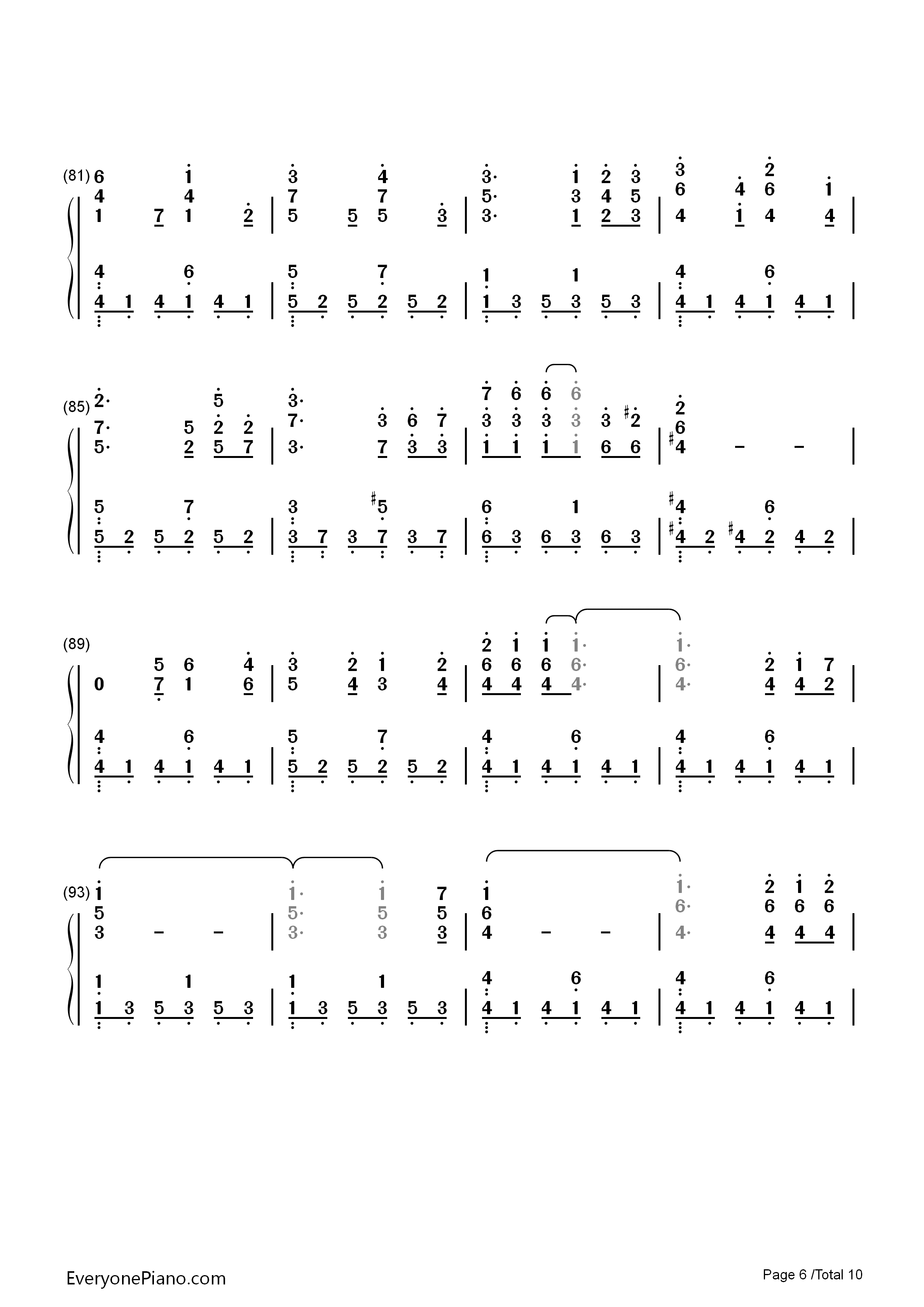 あなたがいた森(曾有你的森林)钢琴简谱_树海演唱