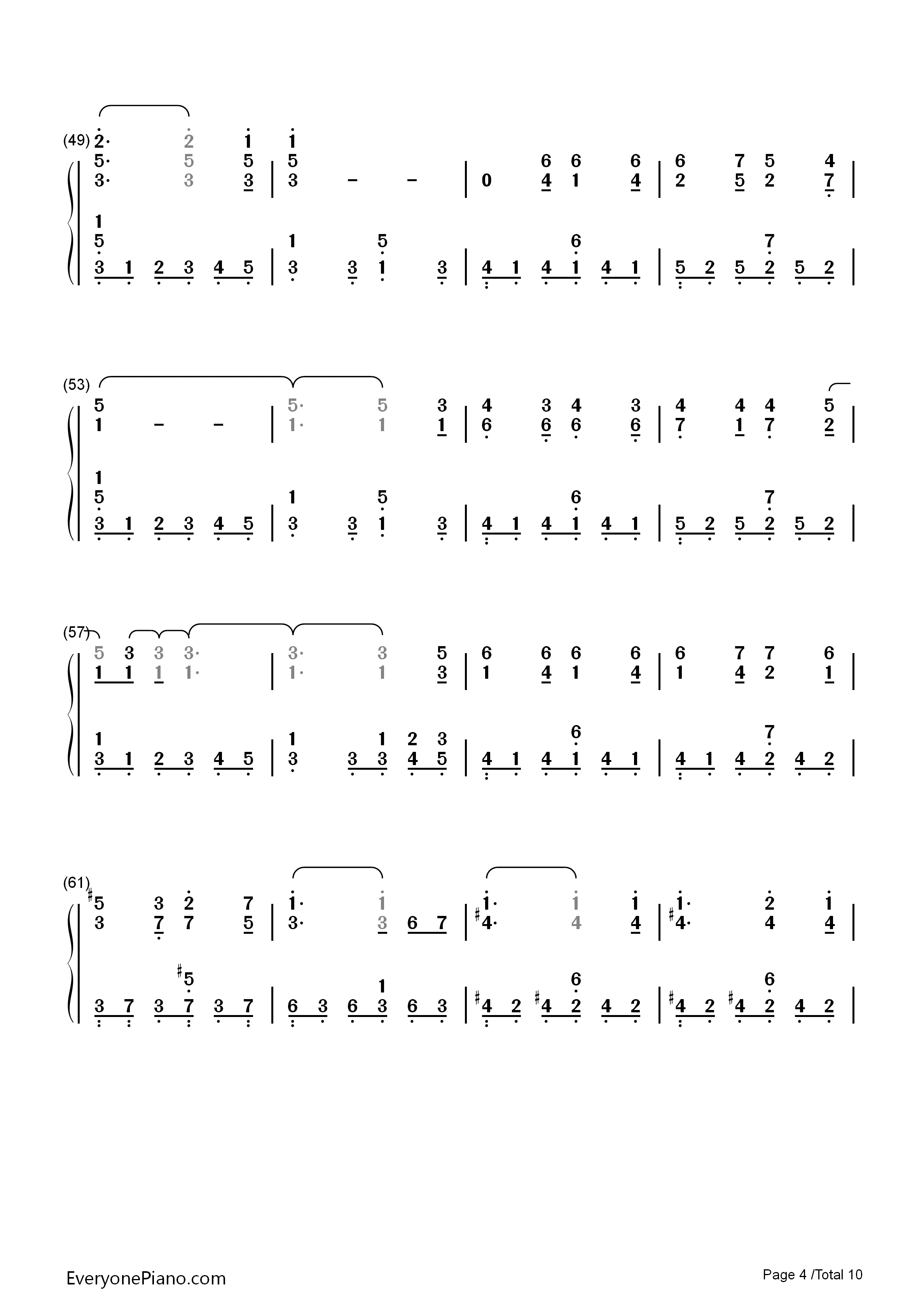 あなたがいた森(曾有你的森林)钢琴简谱_树海演唱