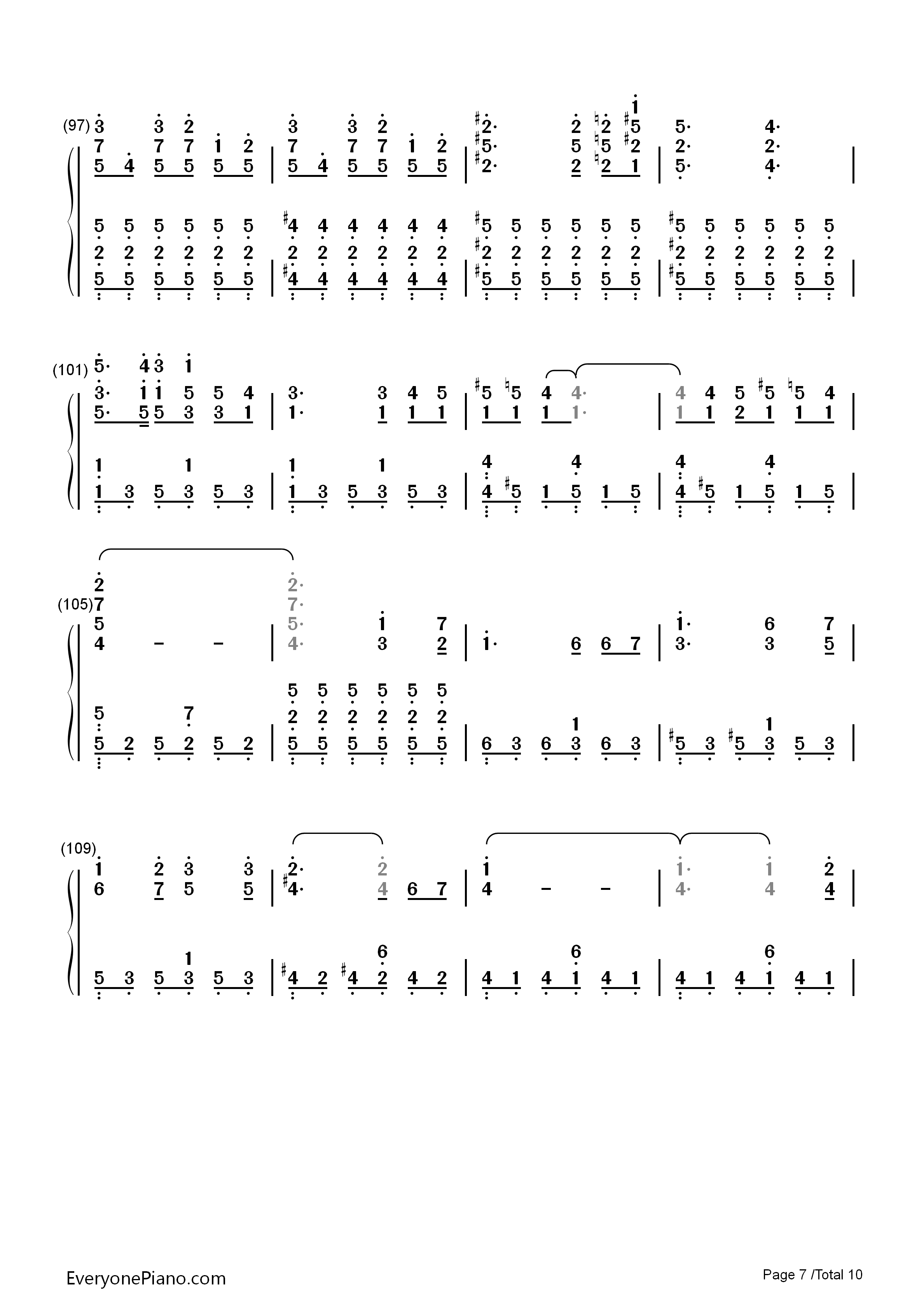 あなたがいた森(曾有你的森林)钢琴简谱_树海演唱