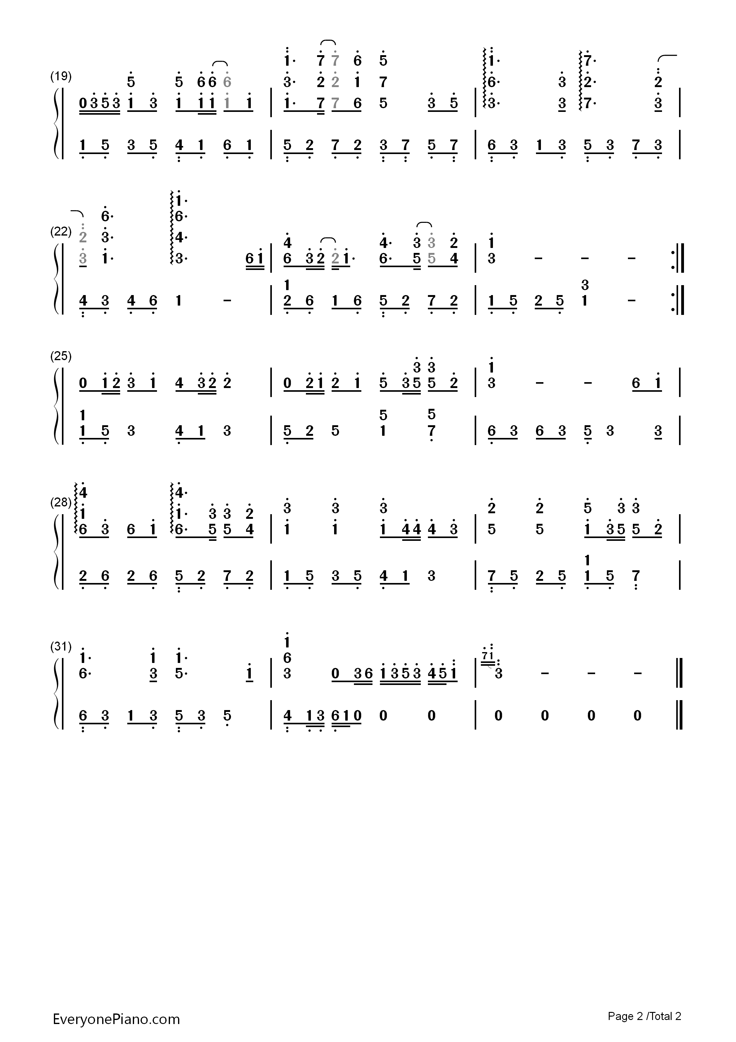 I_Do钢琴简谱_陈奕迅演唱